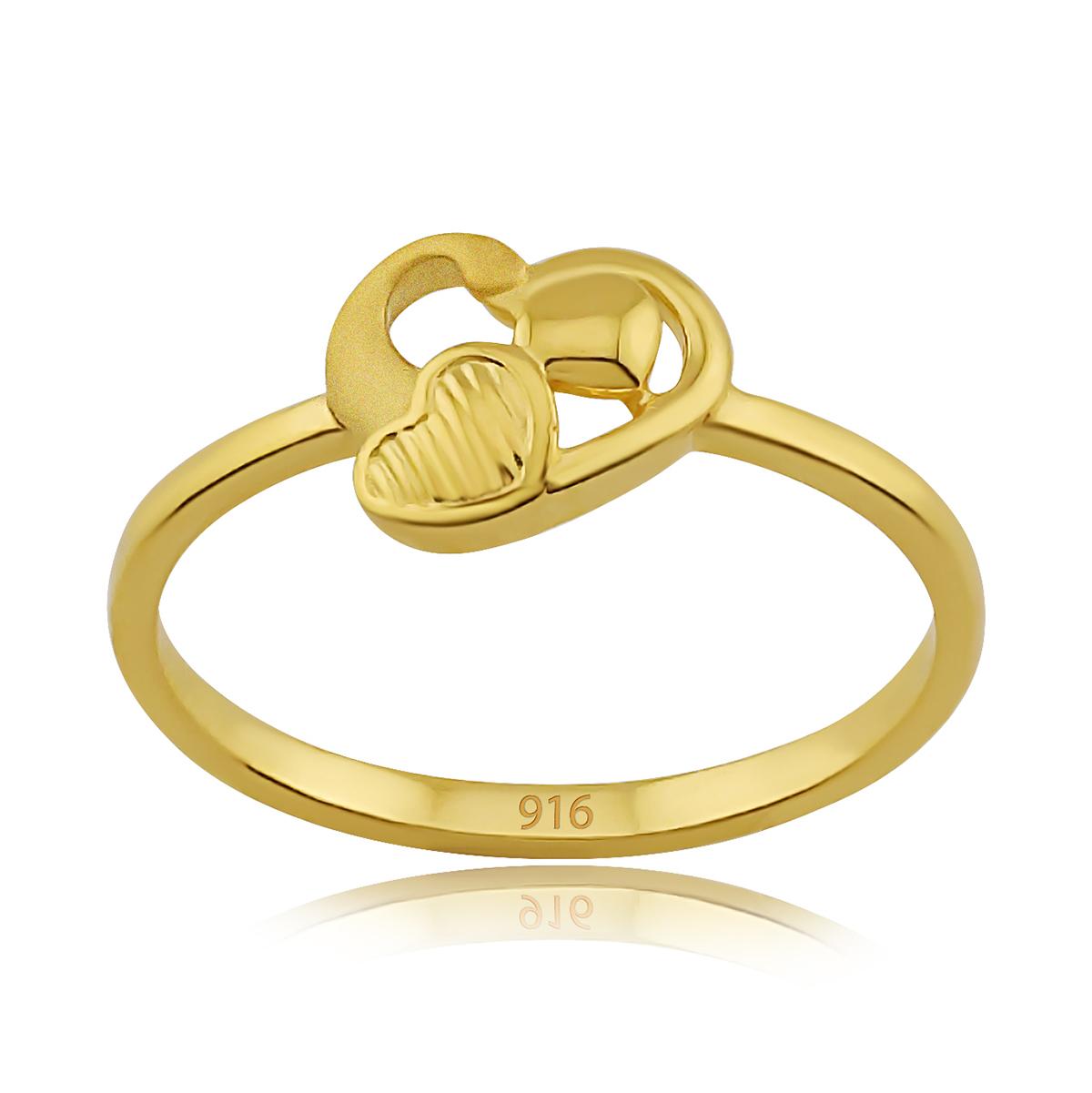 Tri Heart Ring Image