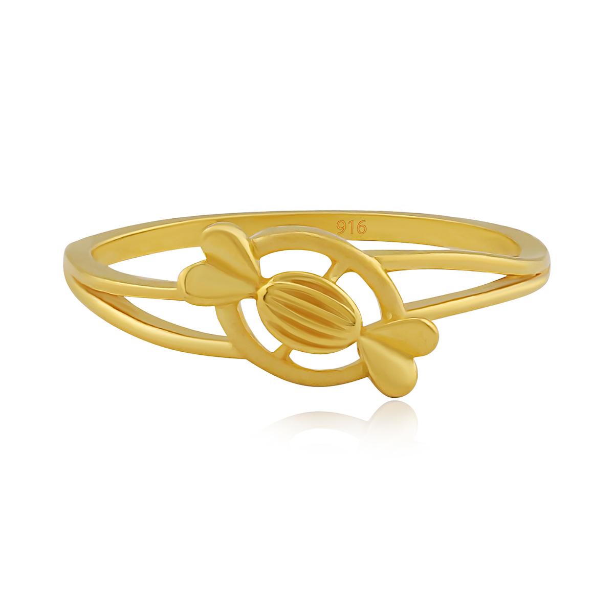Gold Solar Heart Ring