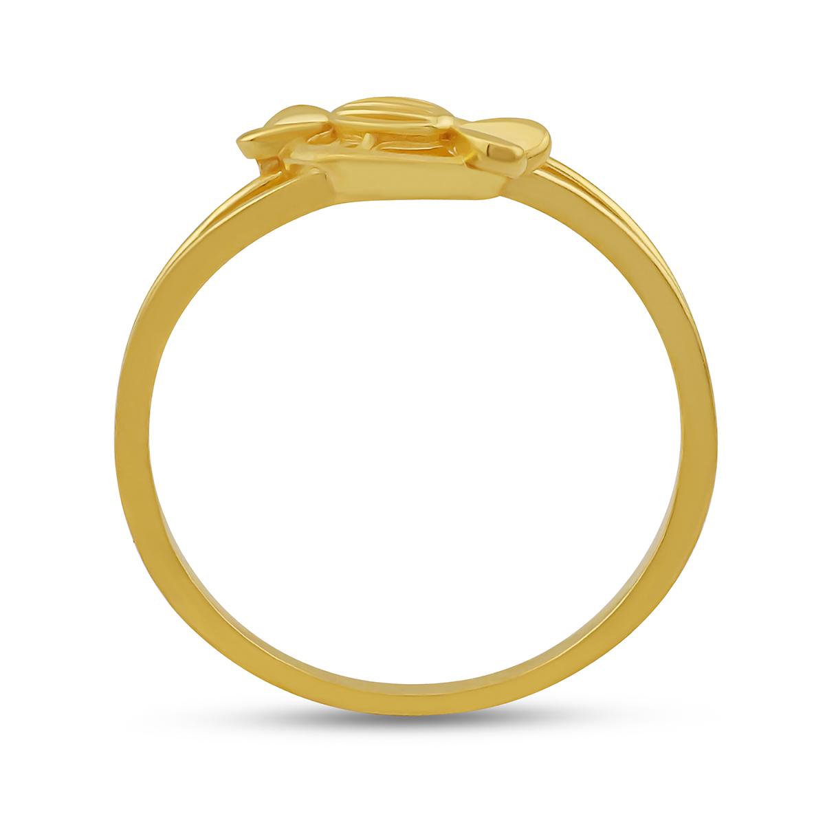 Gold Solar Heart Ring