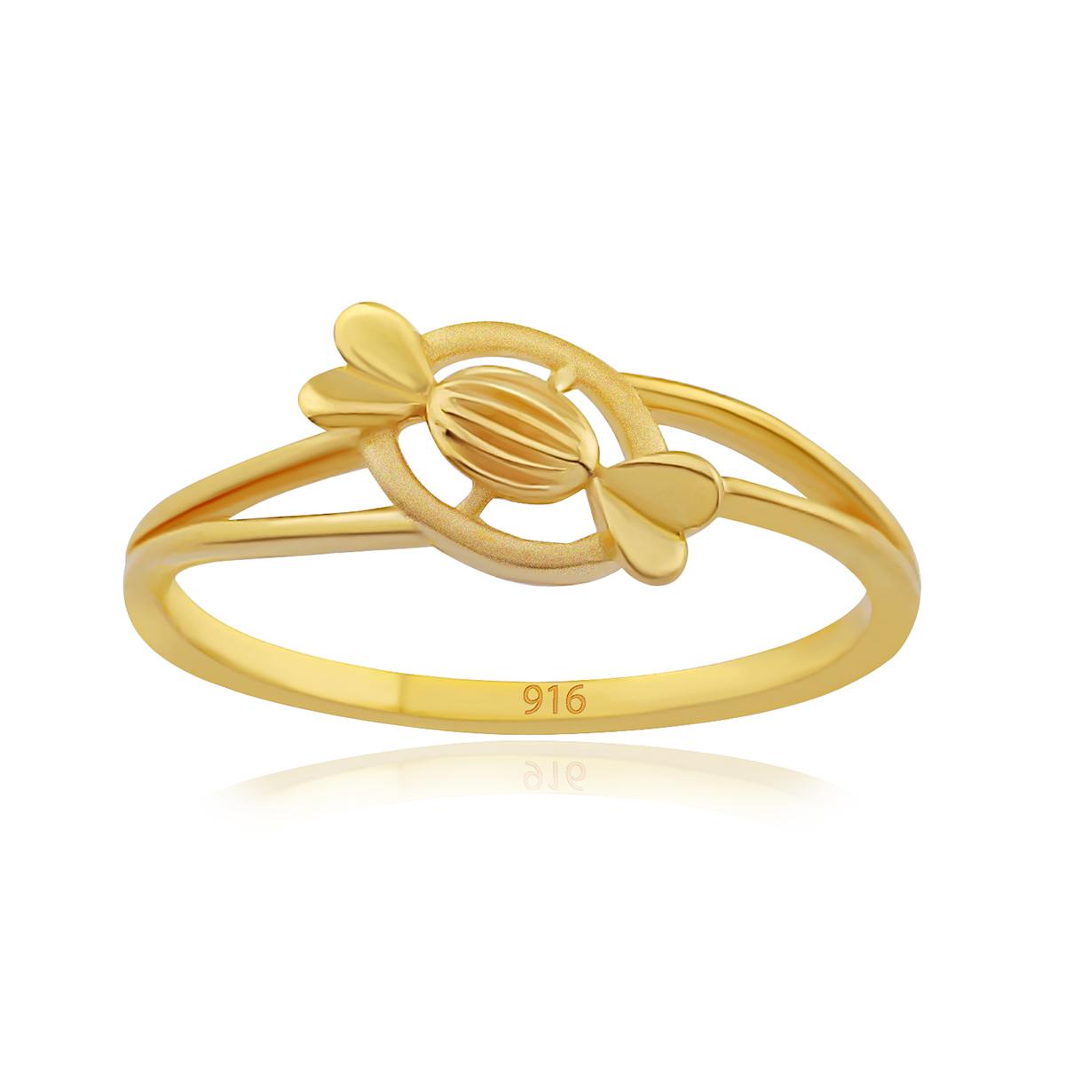 Gold Solar Heart Ring Image