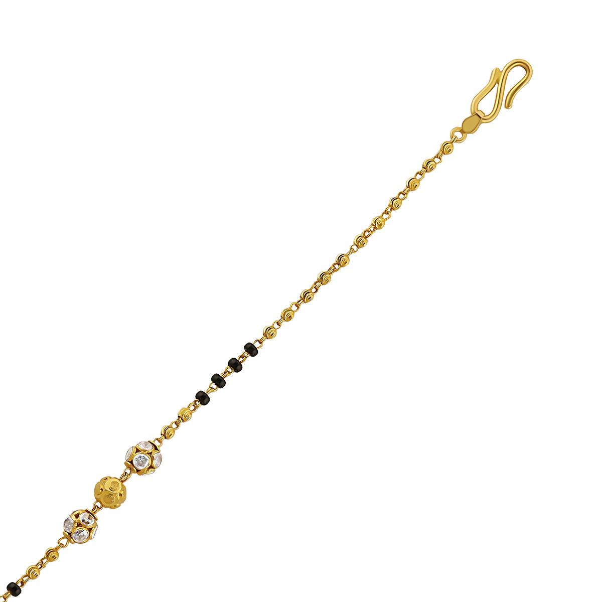 Black Beaded Stone Bracelet