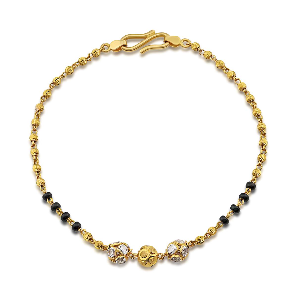 Black Beaded Stone Bracelet Image