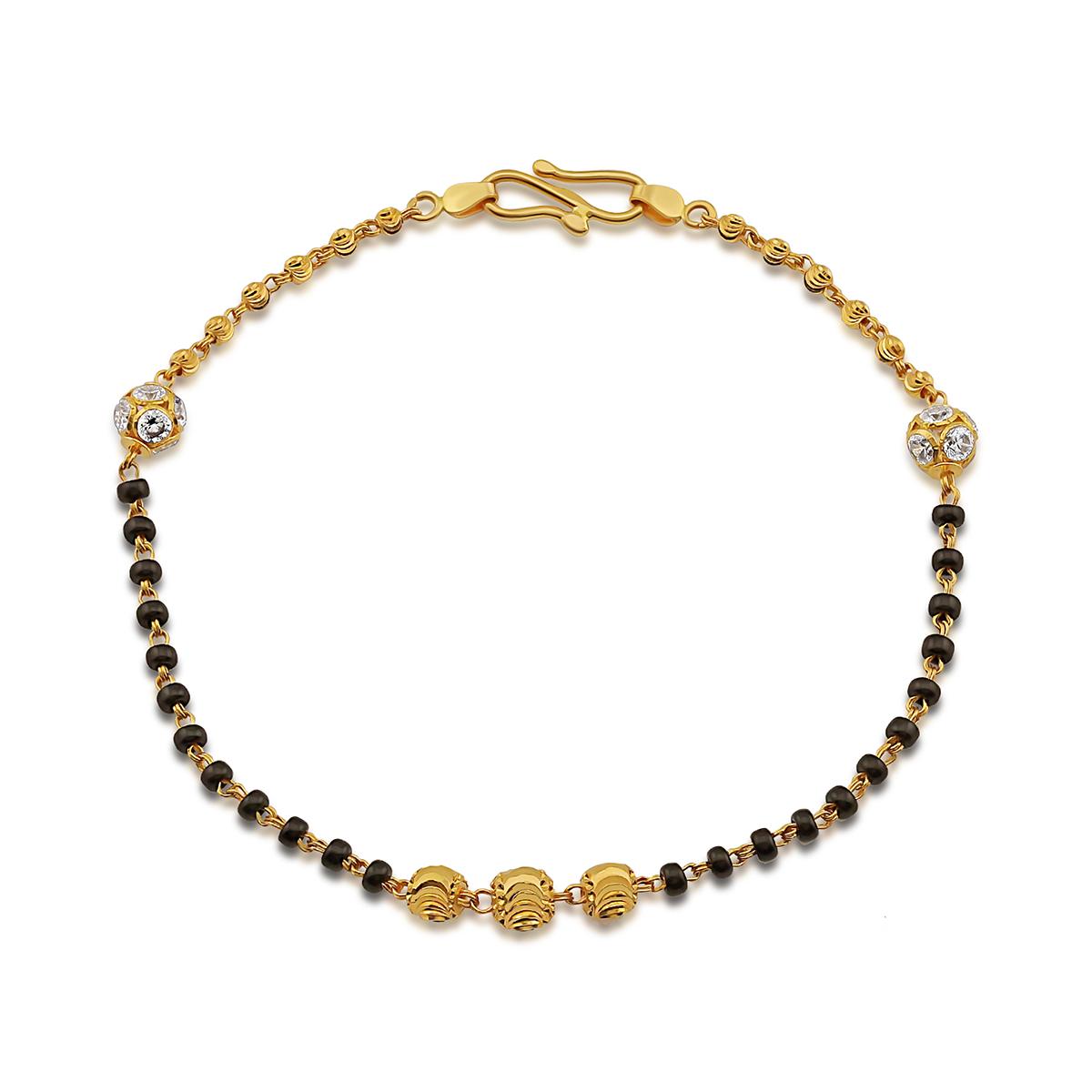 Black Beaded Stone Bracelet Image