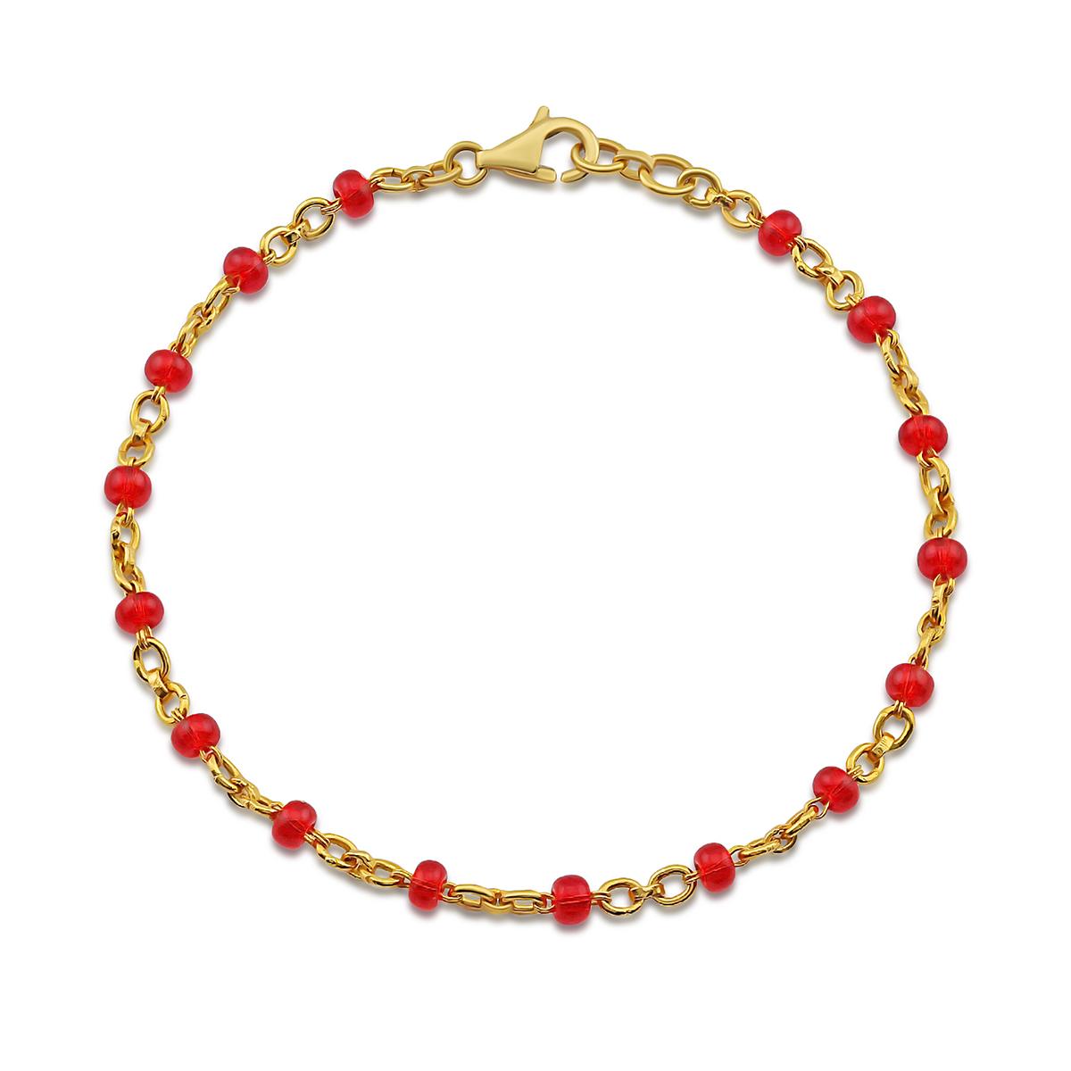Red Beaded Ladies Bracelet