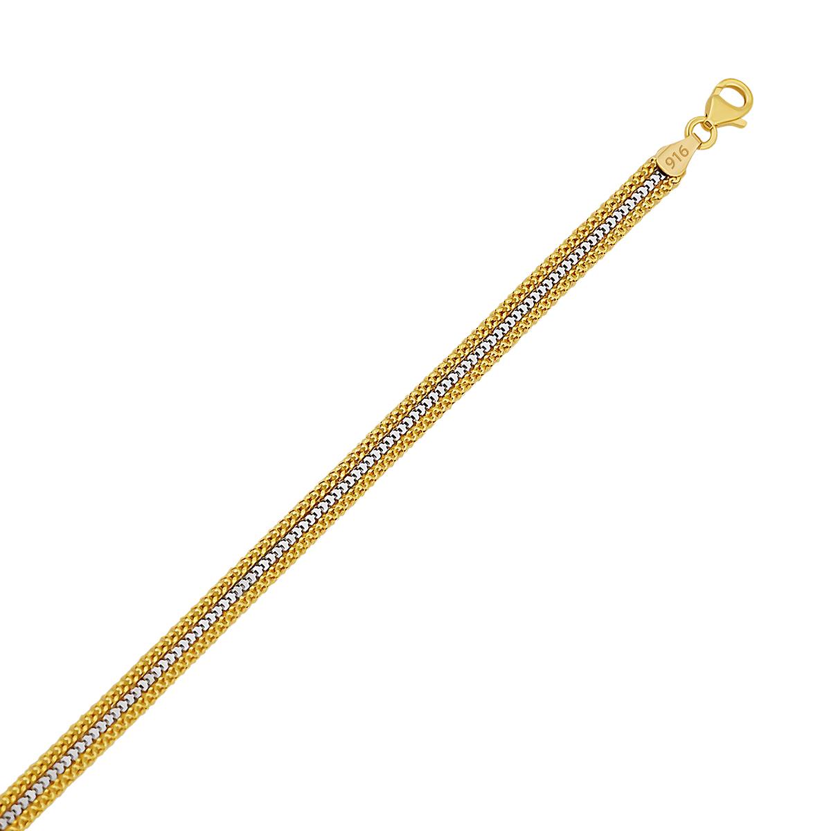 Rhodium Mirror Snake Bracelet