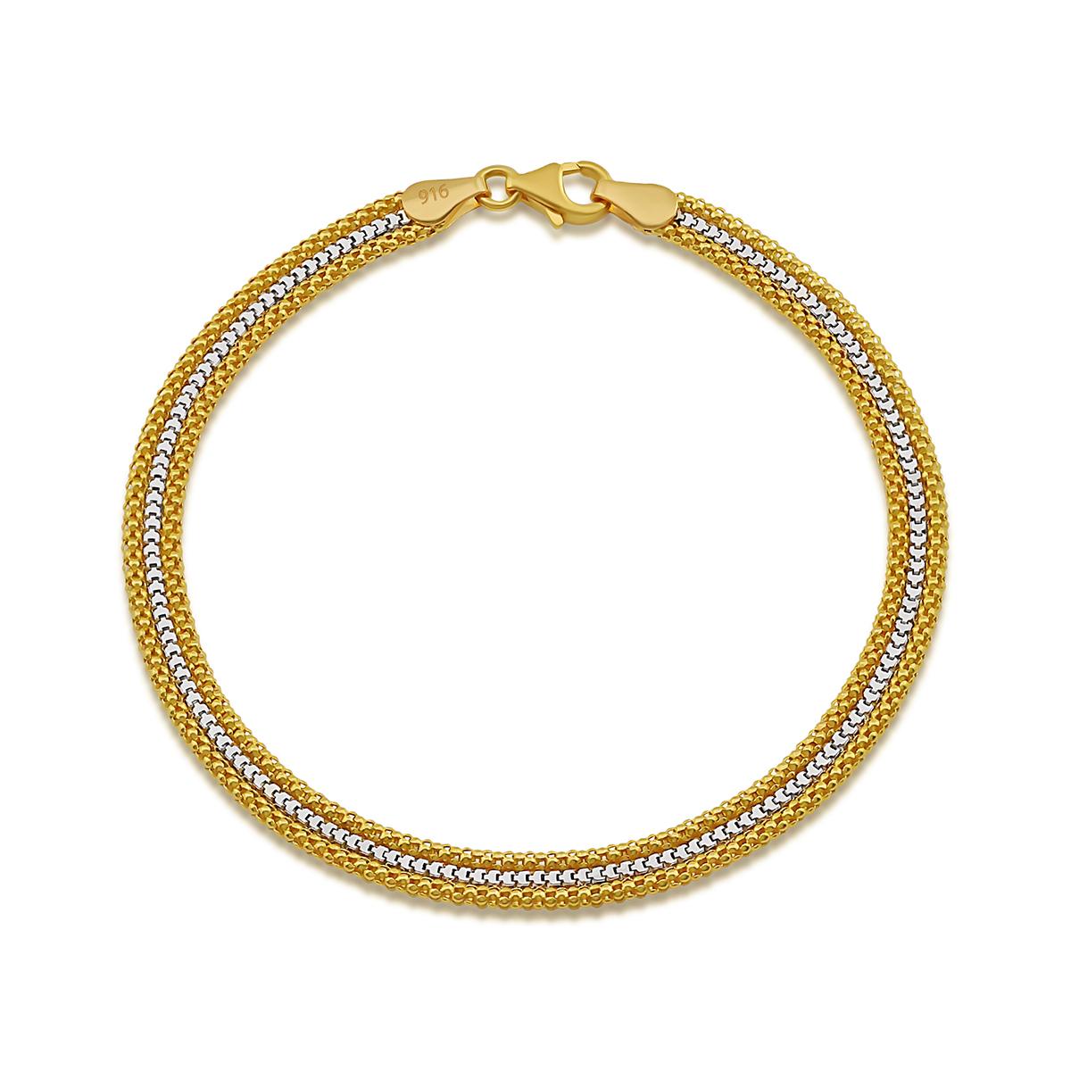 Rhodium Mirror Snake Bracelet
