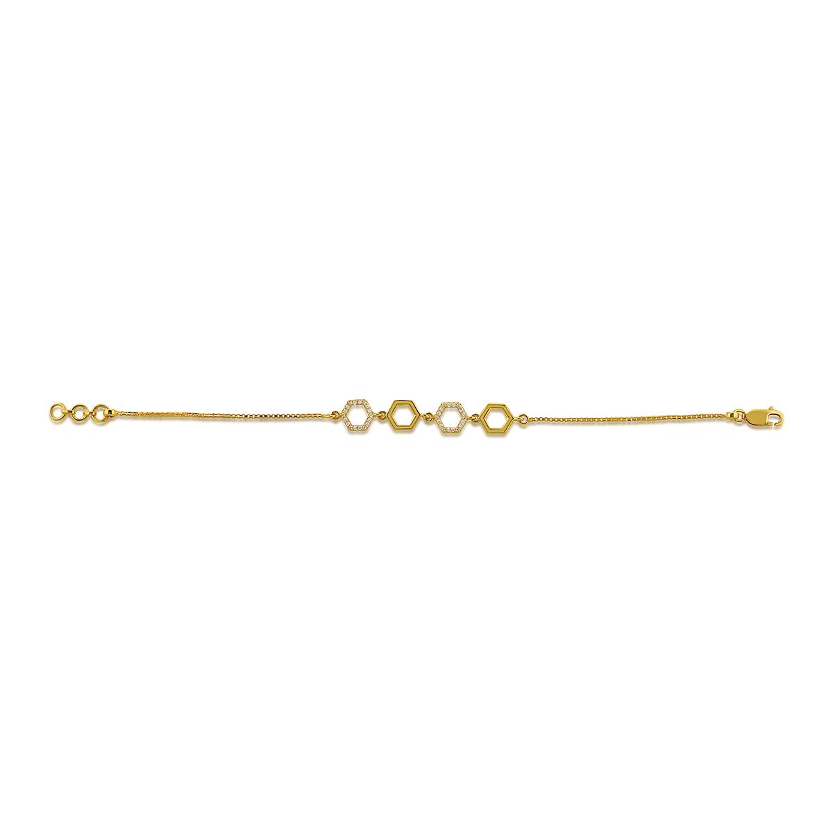 Hexagon Stone Bracelet