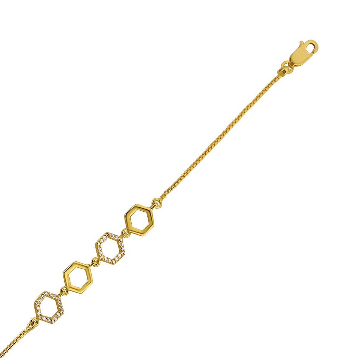 Hexagon Stone Bracelet