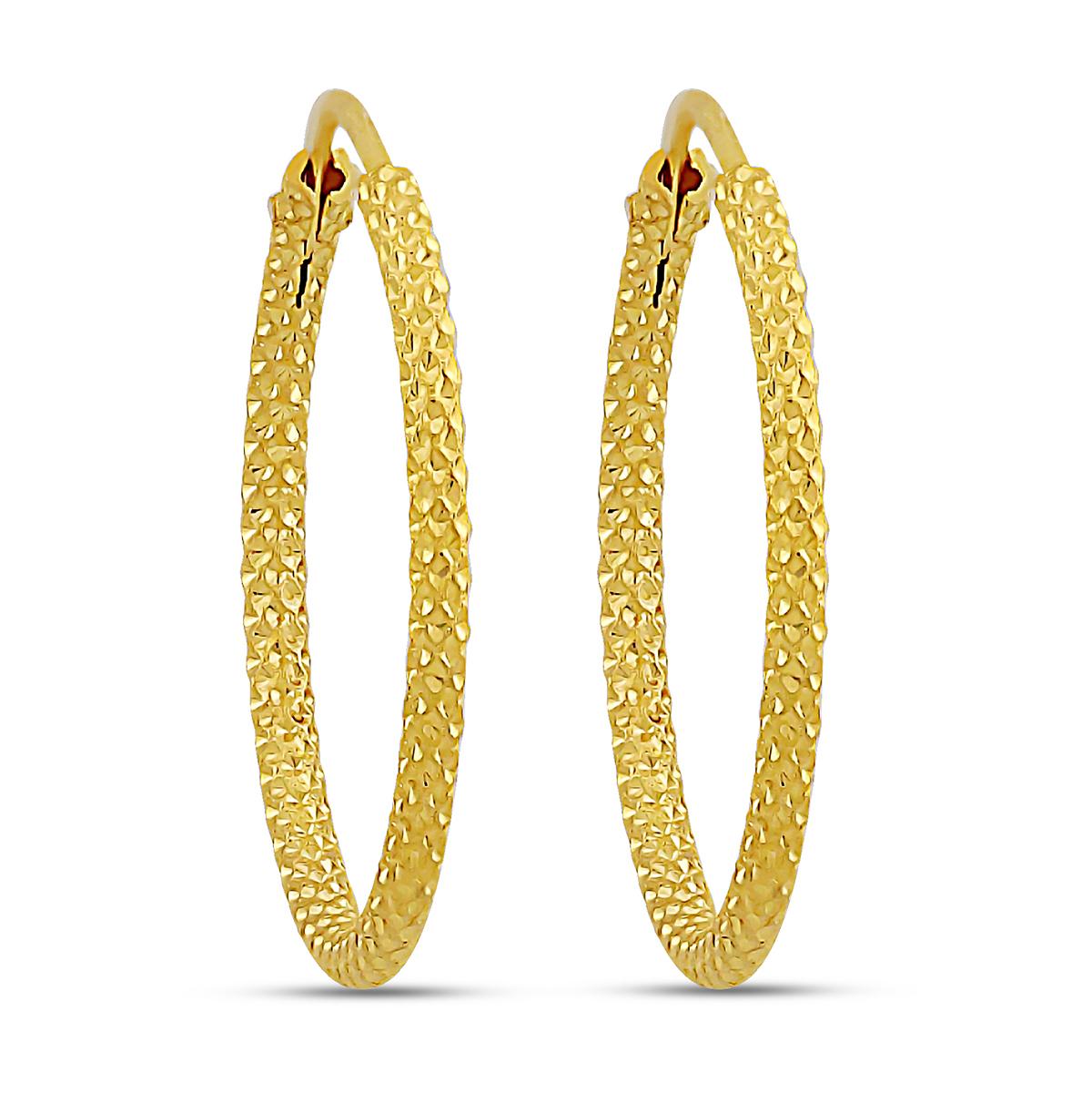 Singapore Sparkle Cut Daily Wear Hoops