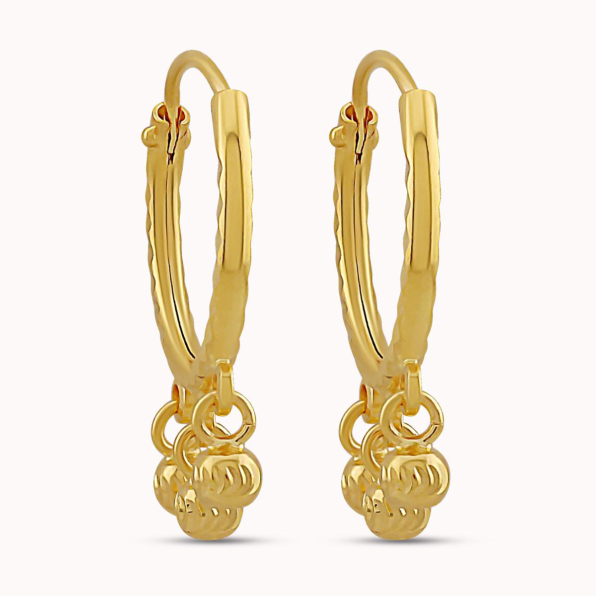 Triple Tassel Diamond Cut Hoops