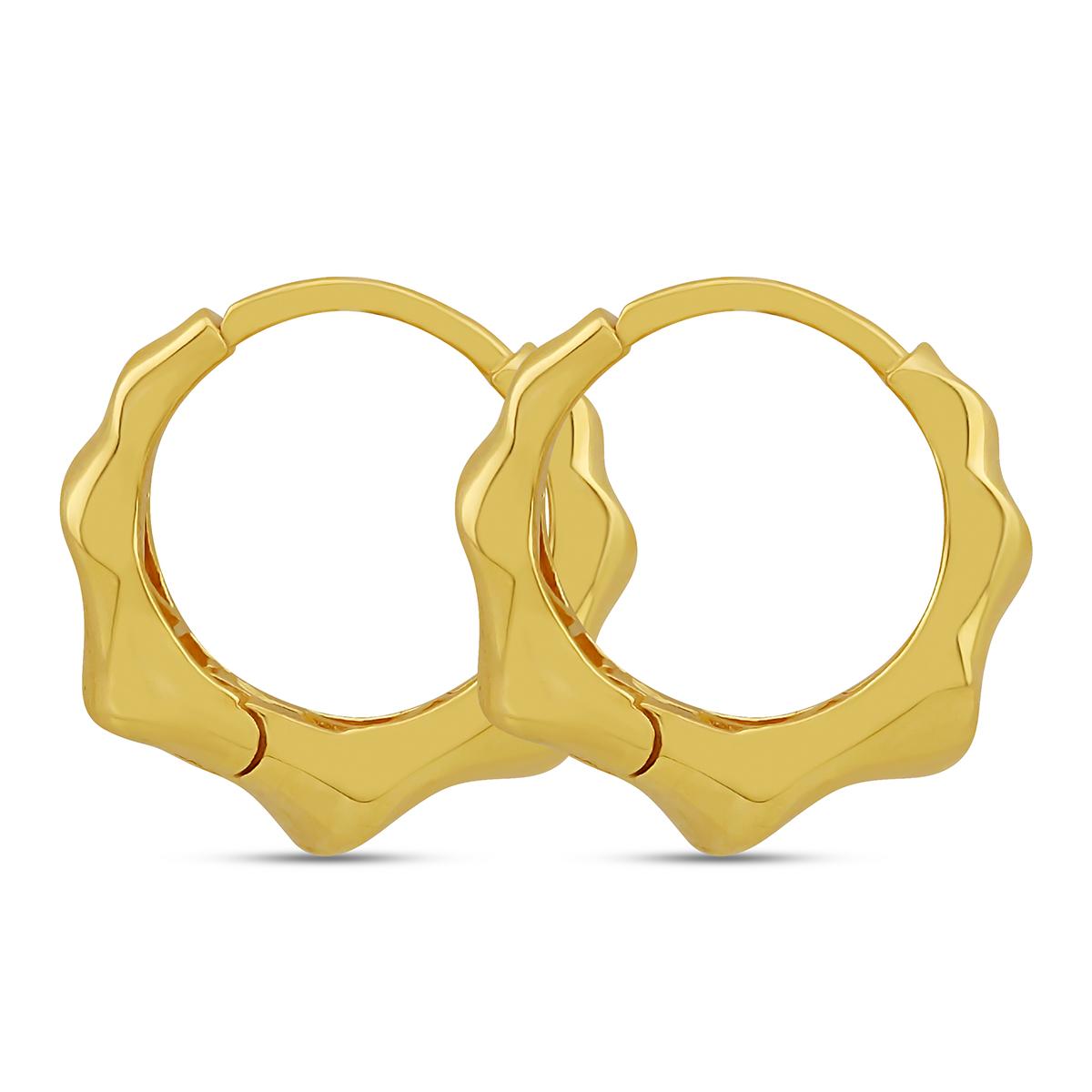 Organic Wave Huggie Hoops