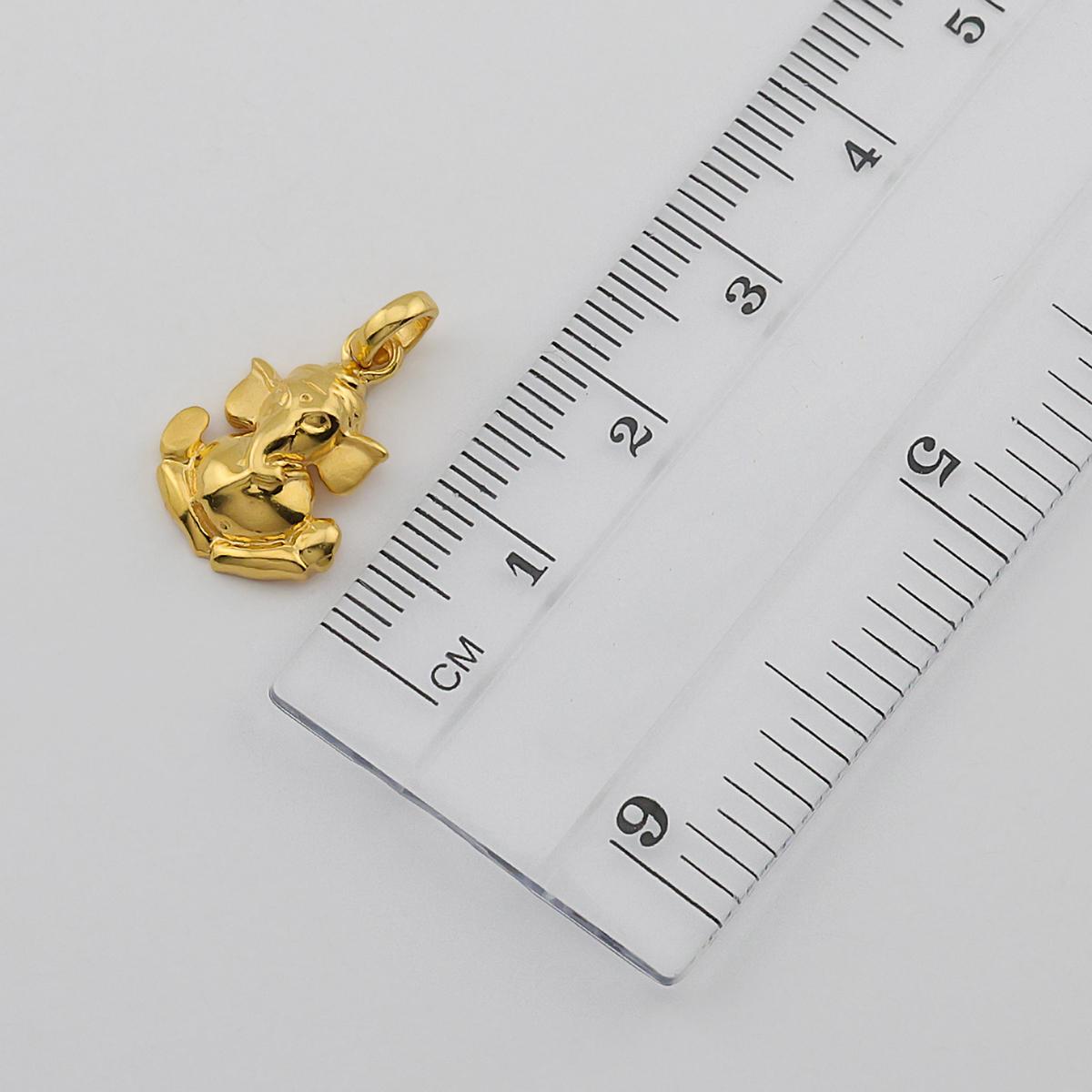 22ct Gold High Polish Finish Ganesha Pendant