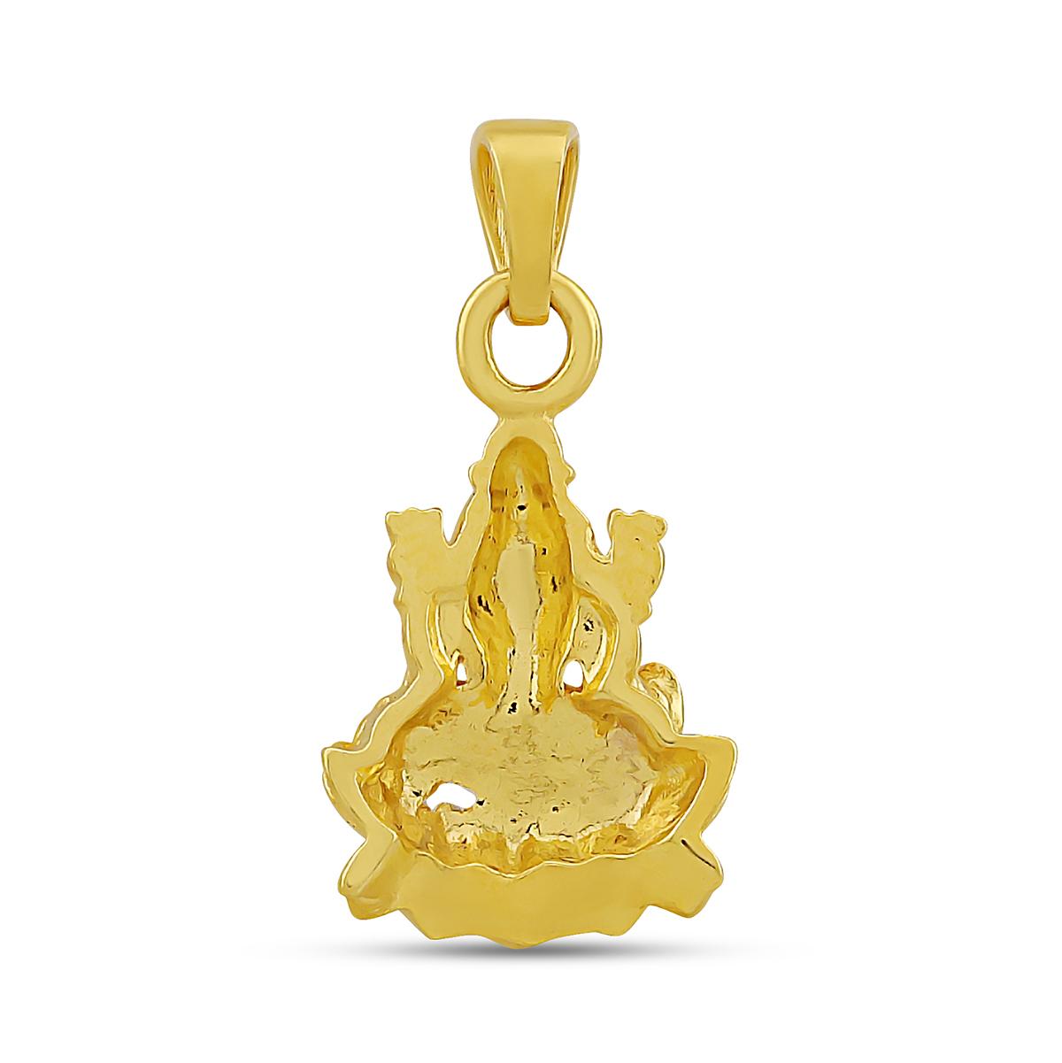 22ct Gold Lotus Seated Lakshmi Pendant