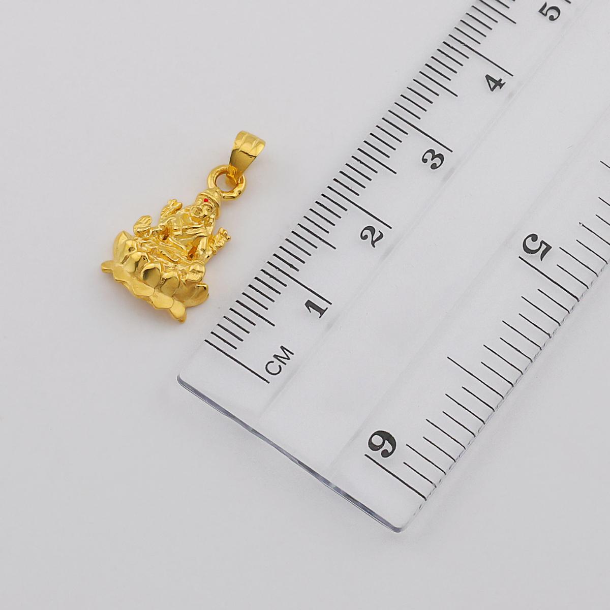 22ct Gold Lotus Seated Lakshmi Pendant