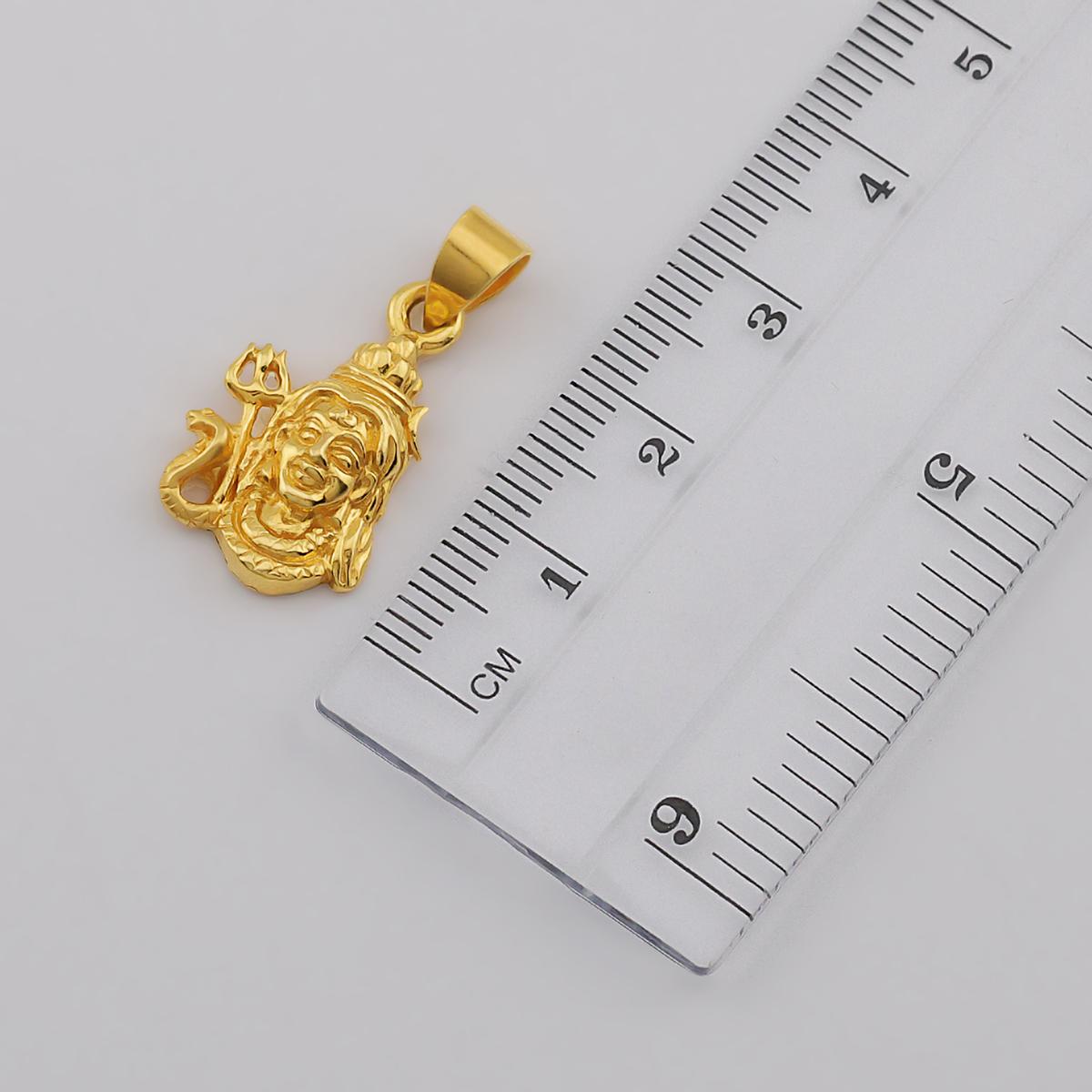 22ct Gold Trident Shiva Pendant