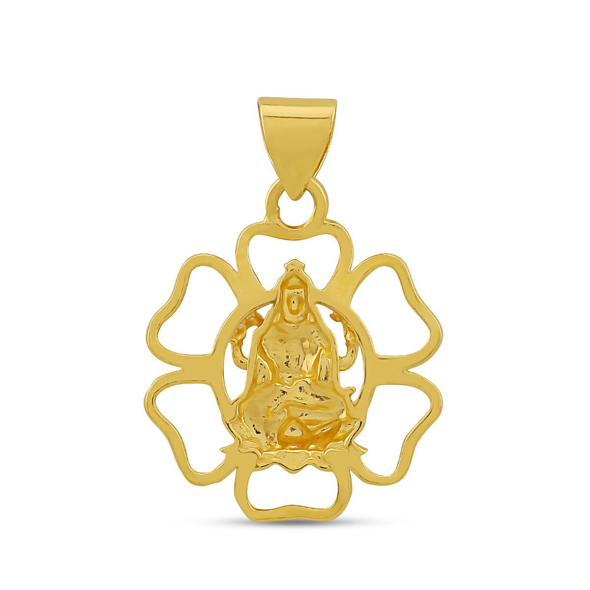 22ct Gold Floral Ganesha Pendant