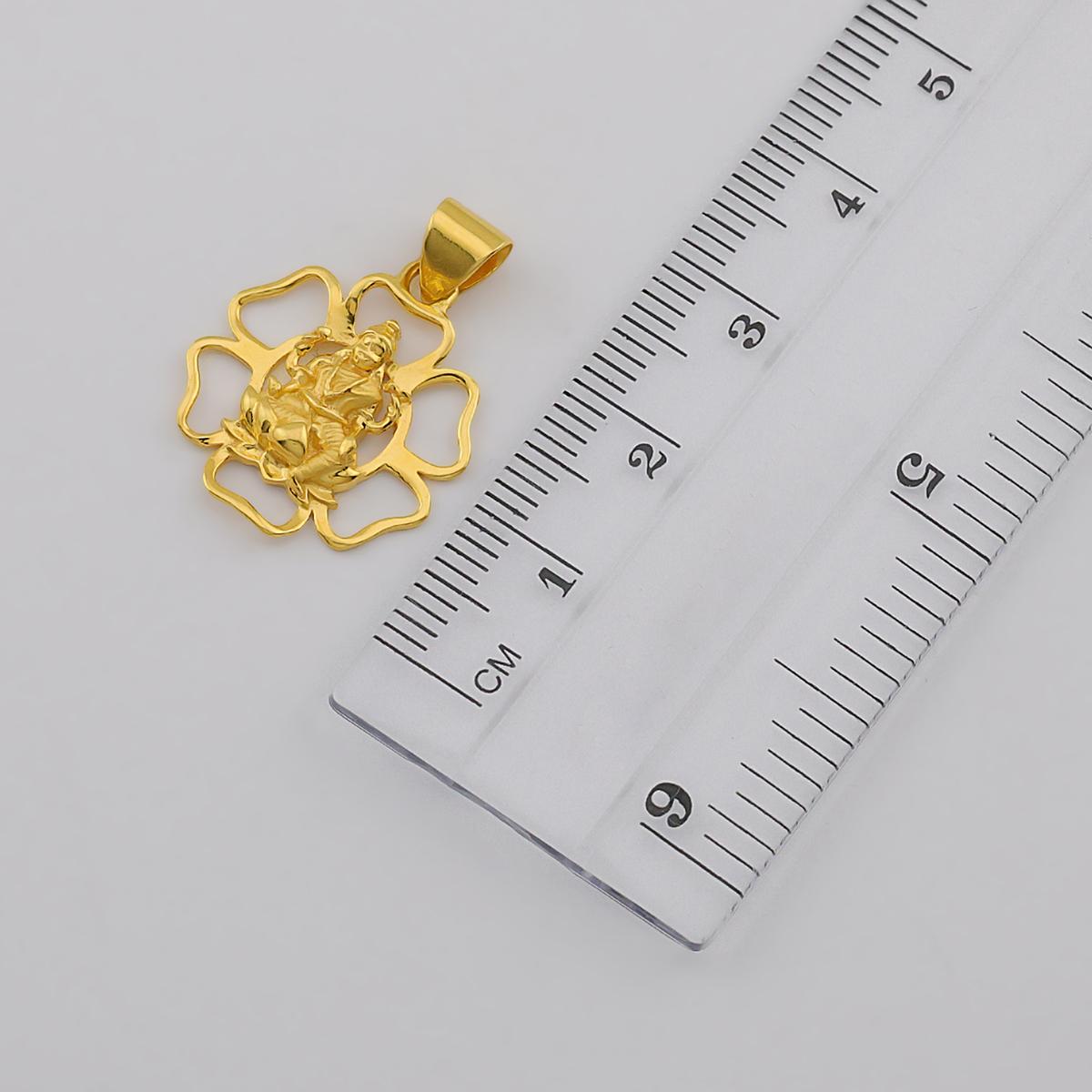 22ct Gold Floral Ganesha Pendant