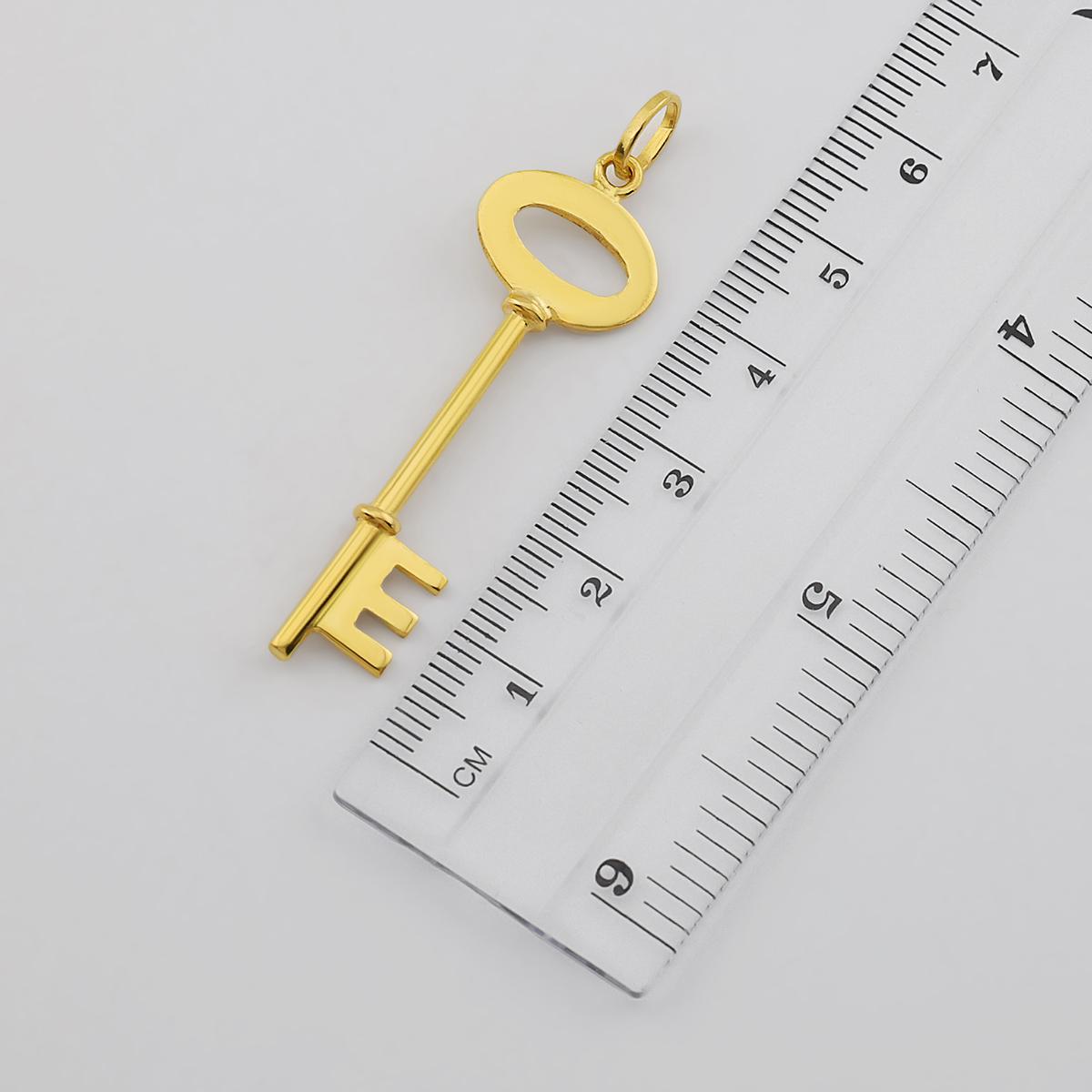 22ct Gold Key High Polish Pendant