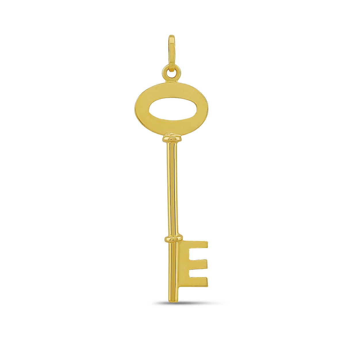 22ct Gold Key High Polish Pendant
