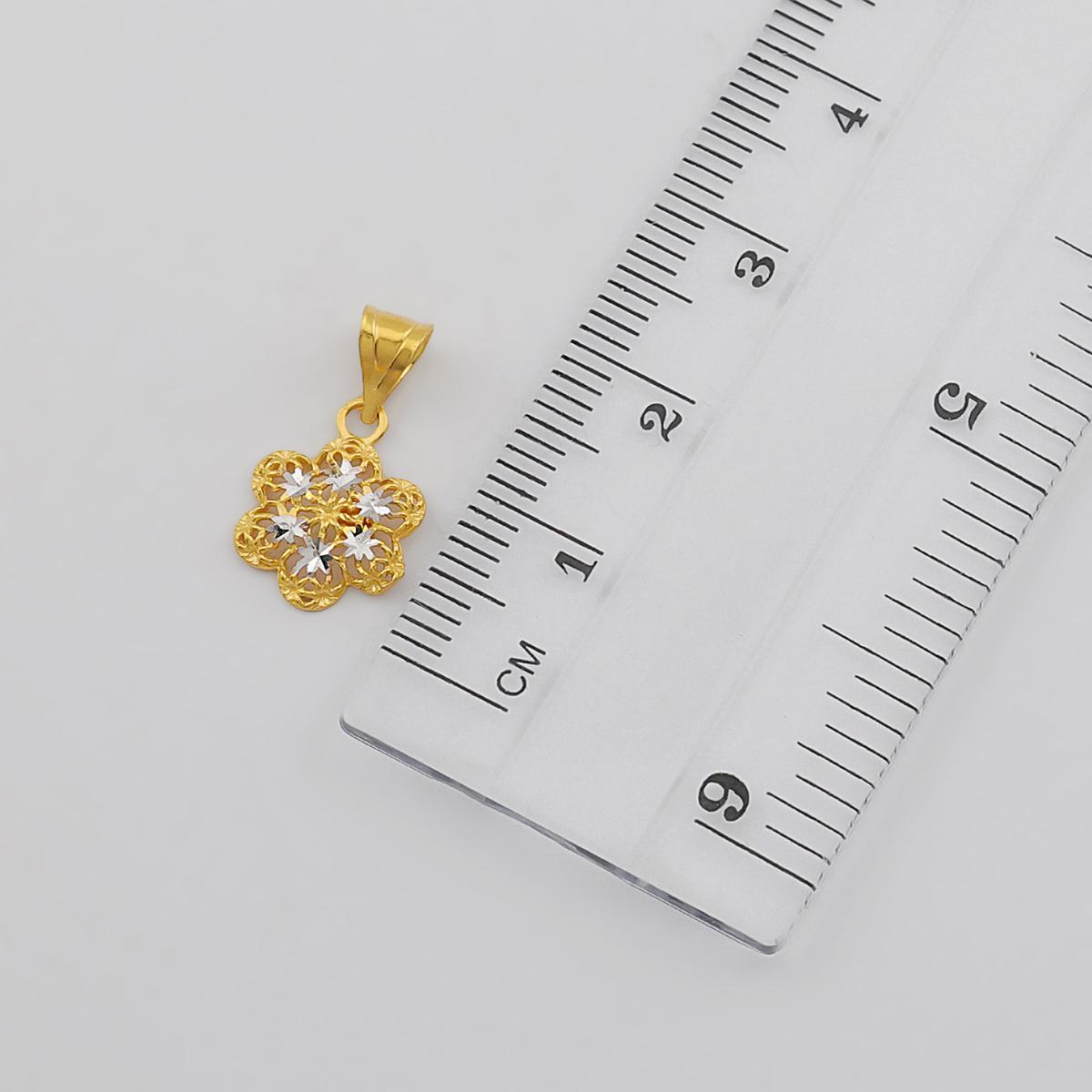 22ct Gold Filigree Rhodium Pendant
