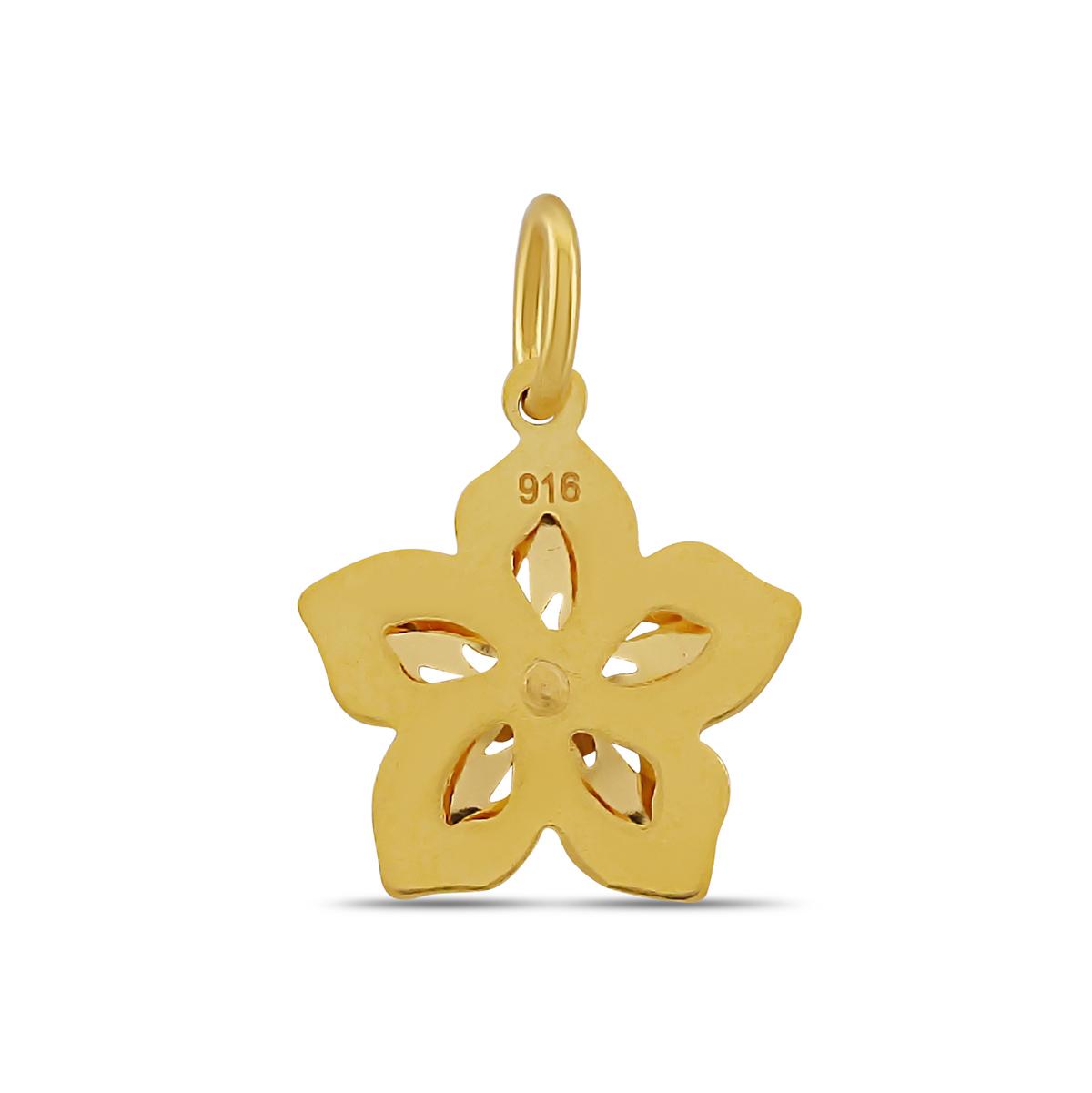 22ct Gold Double Flower Pendant