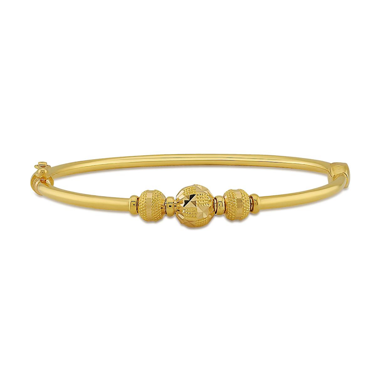 Triple Ball Gold Single Bangle