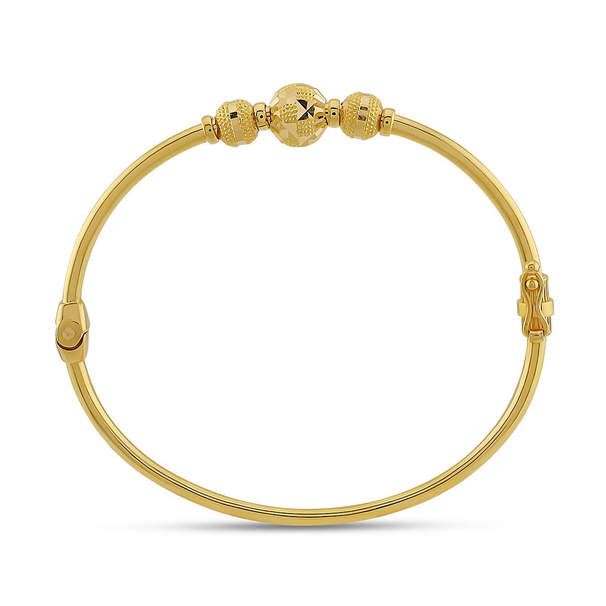 Triple Ball Gold Single Bangle