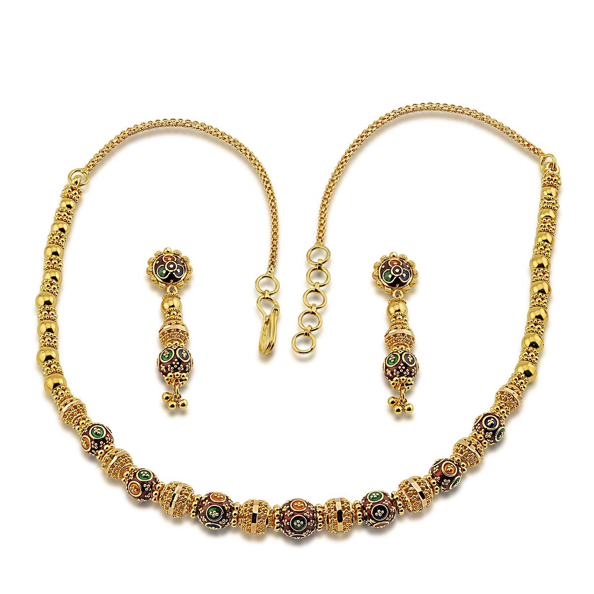 Multi Colour Mala Necklace Set Image