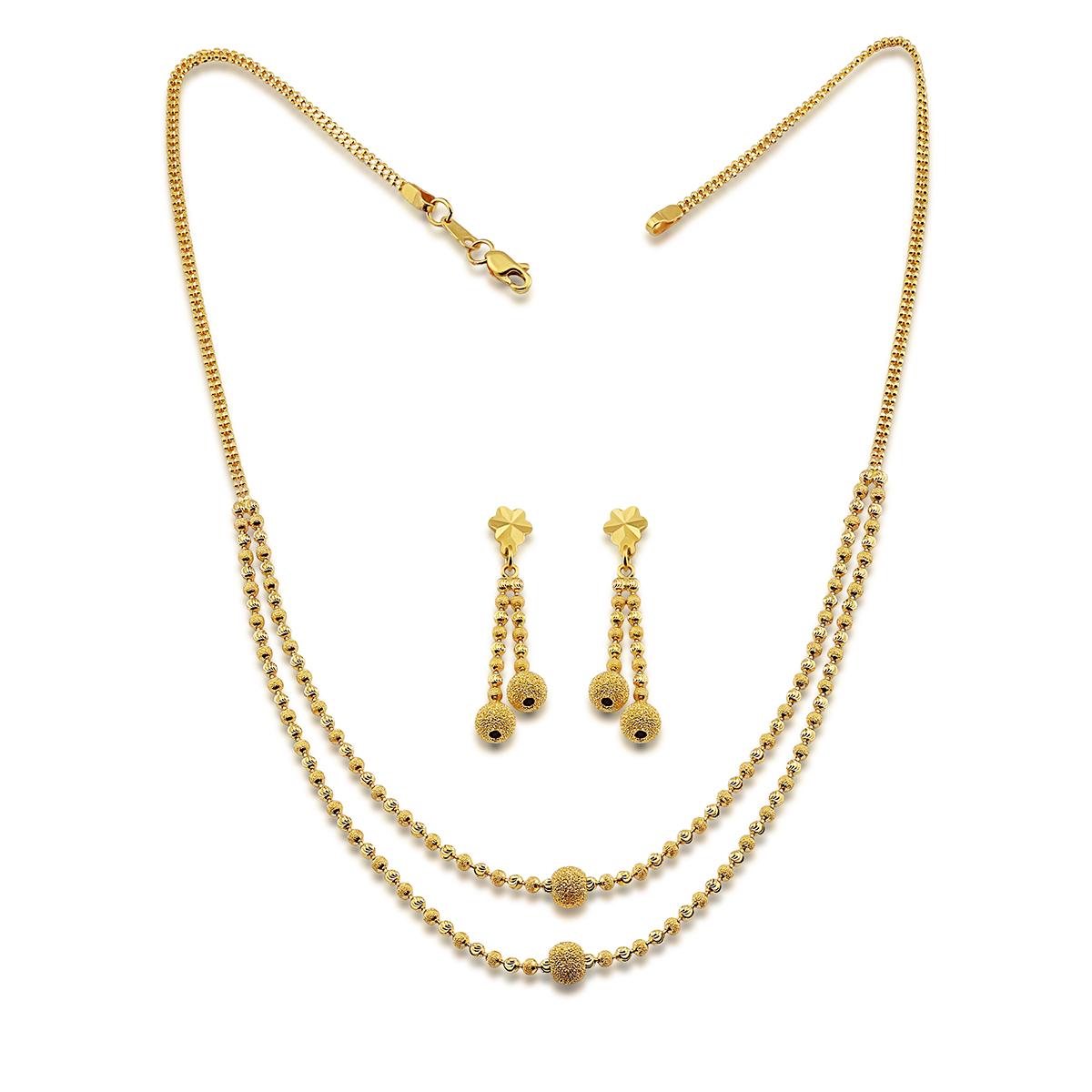 2 Layer Beaded Necklace Set Image