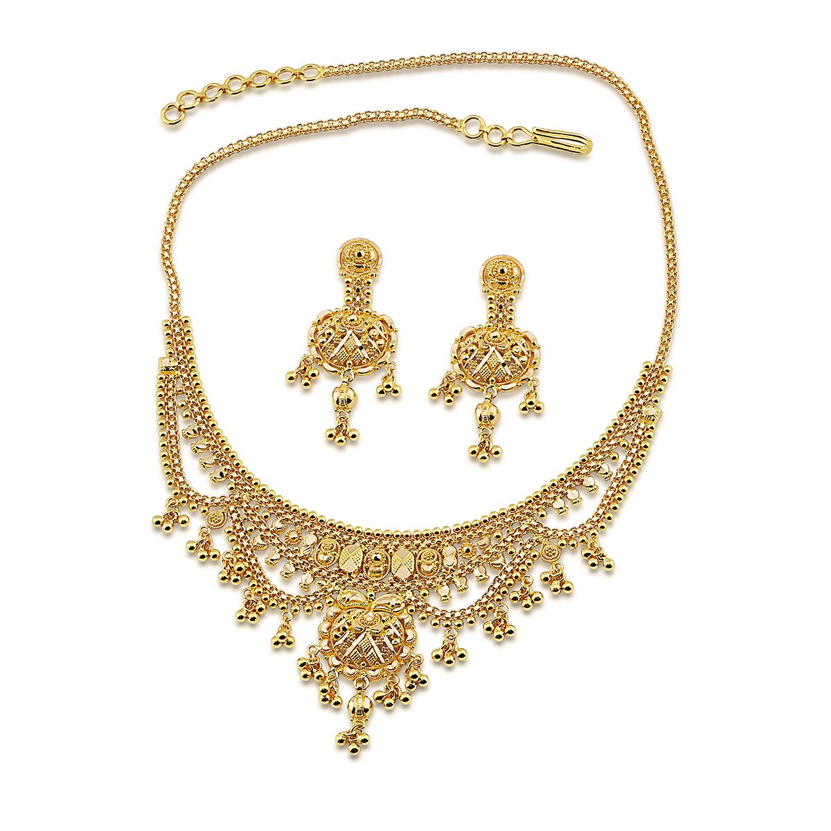 Draped V Shape Necklace Set Image