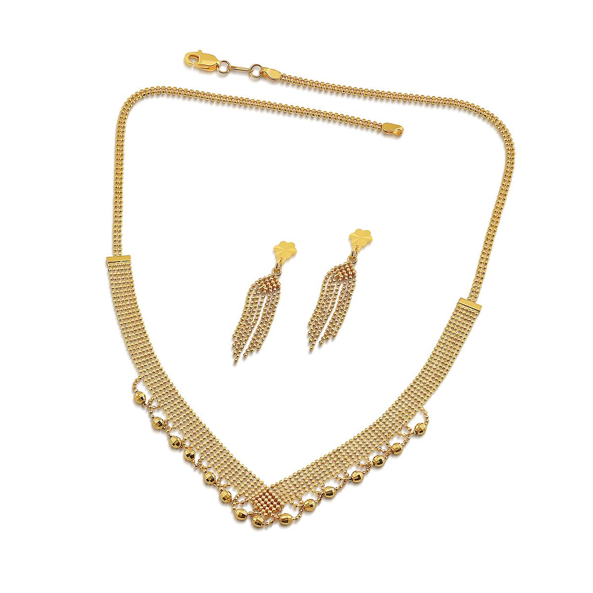 Netted V Shape Necklace Set Image