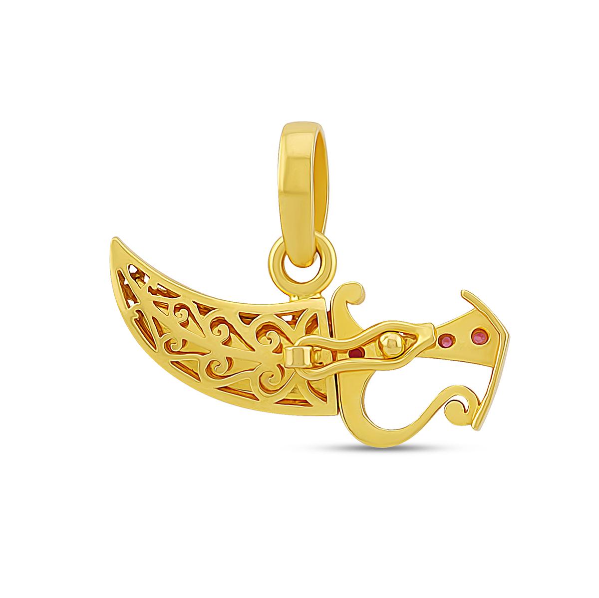 22ct Removable Cover Kirpan Pendant