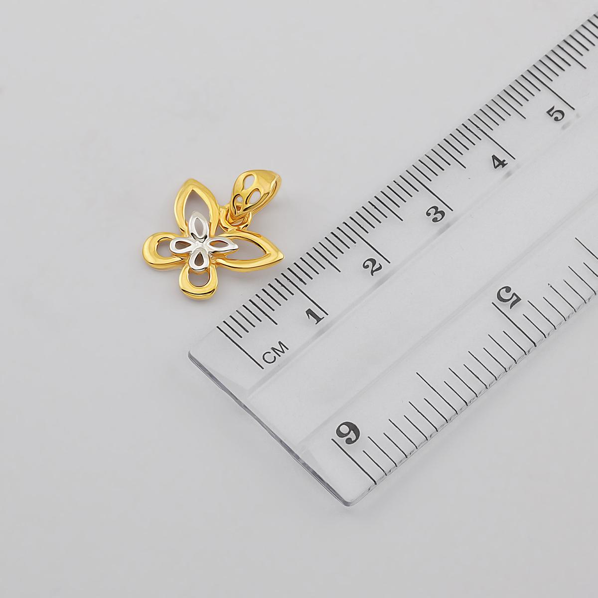 22ct Rhodium Butterfly Pendant