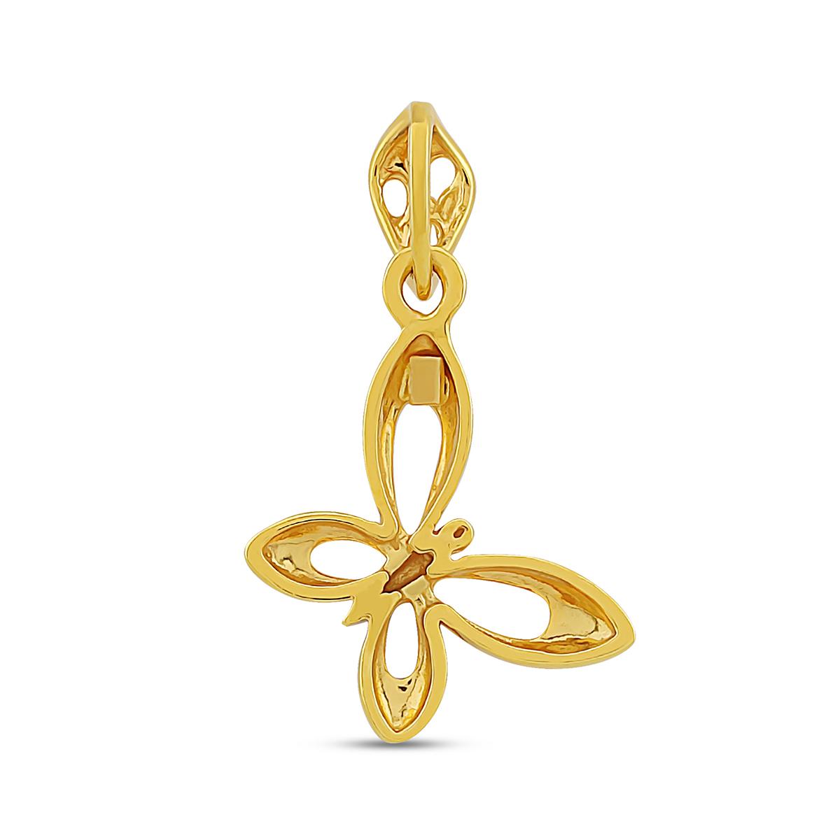 22ct Rhodium Butterfly Pendant