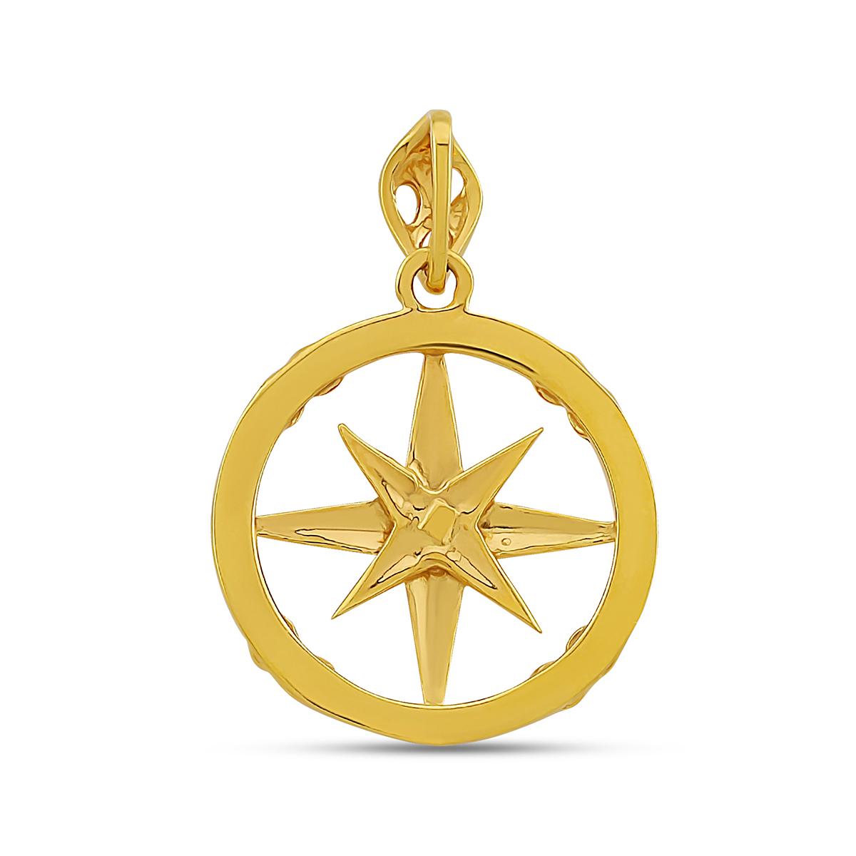 22ct Gold Compass Pendant