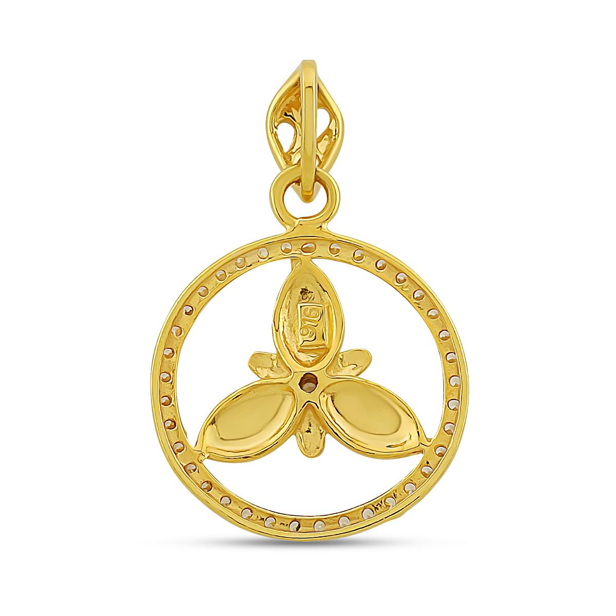 22ct Zircon Trinity Pendant