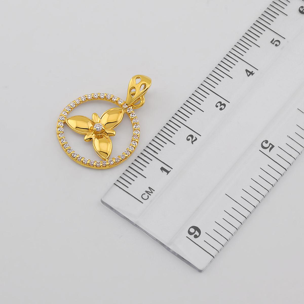 22ct Zircon Trinity Pendant