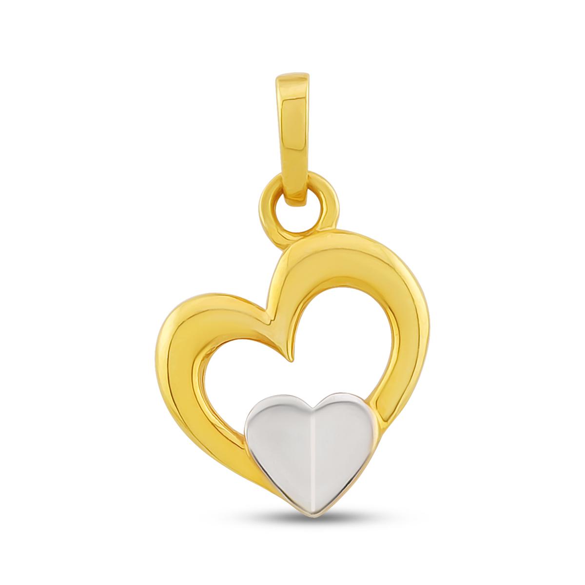 Two Tone Heart Pendant Image