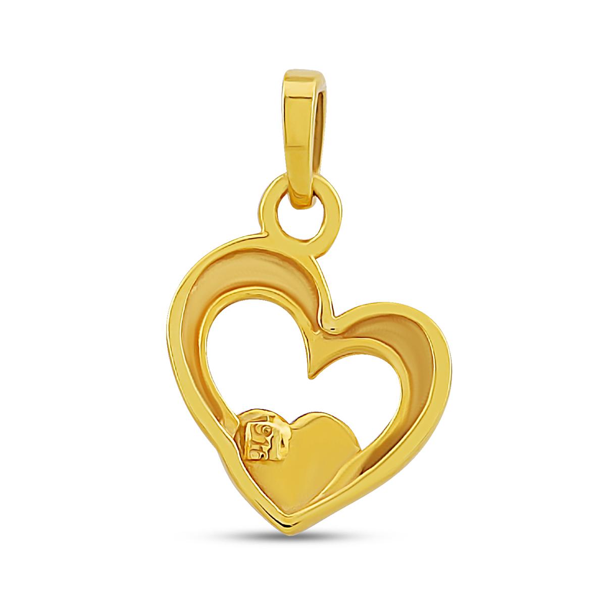 Two Tone Heart Pendant