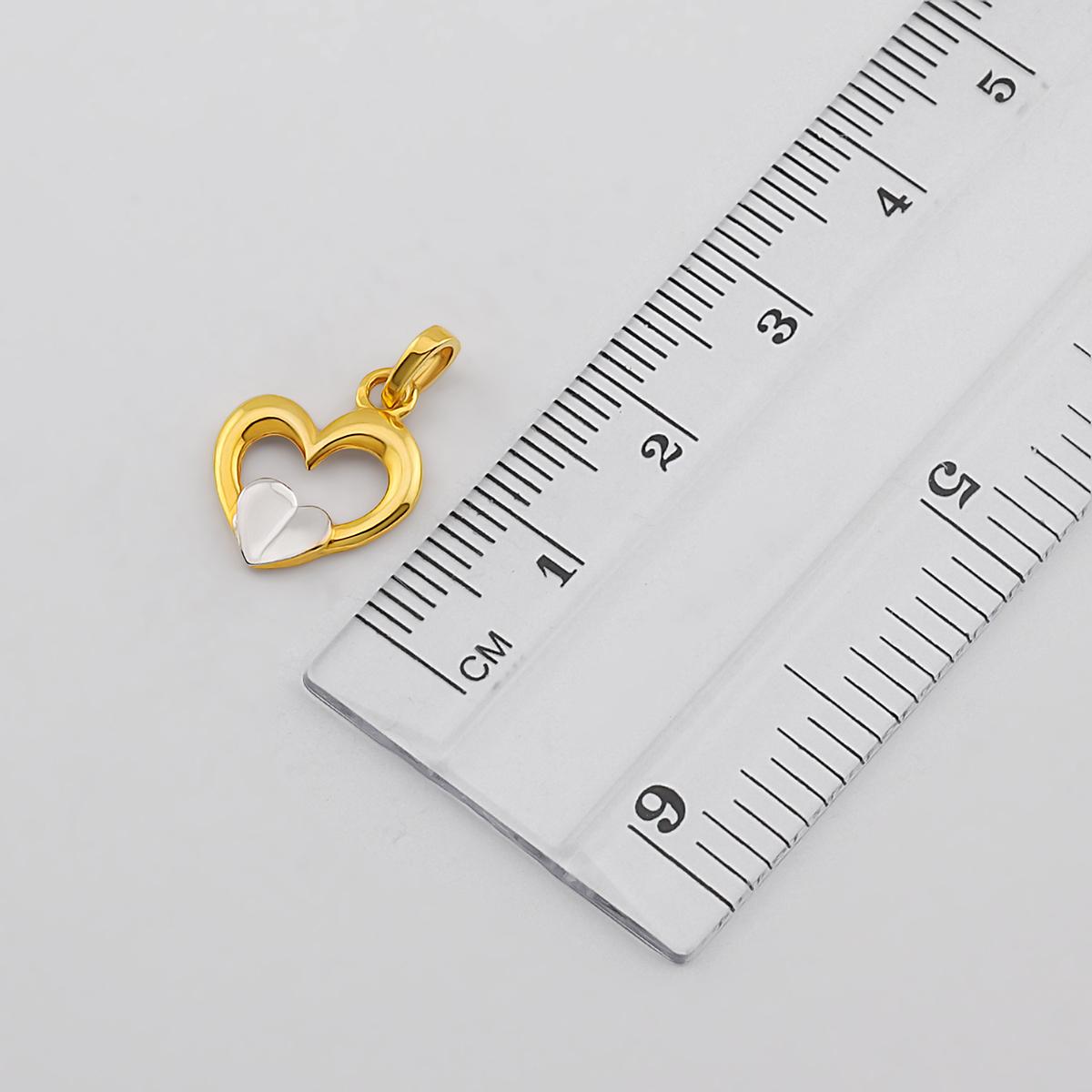 Two Tone Heart Pendant