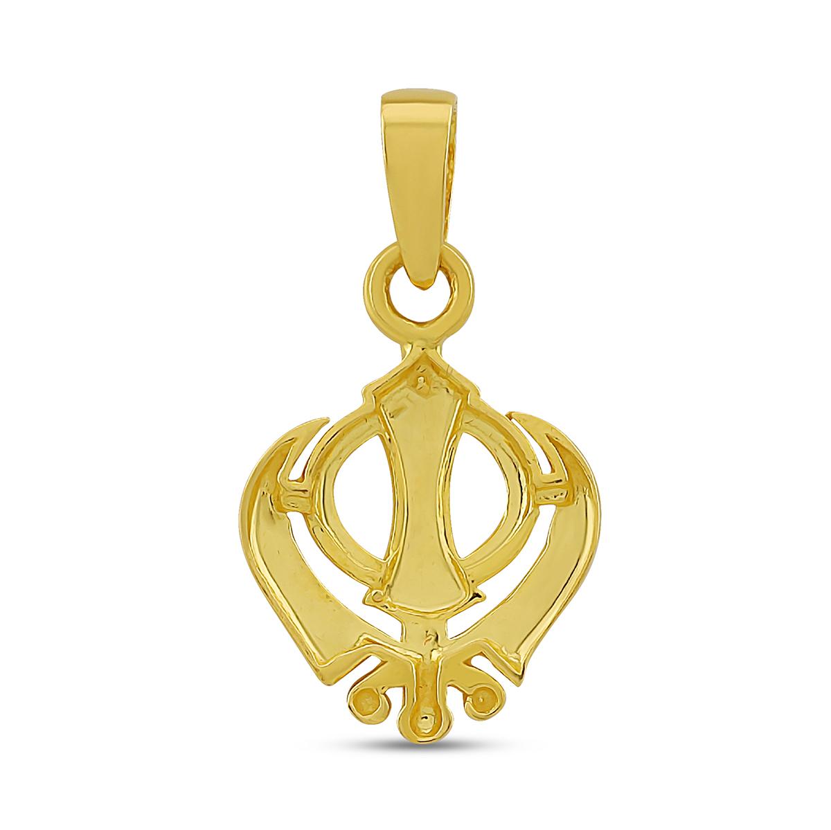 Diamond Cut Khanda Pendant