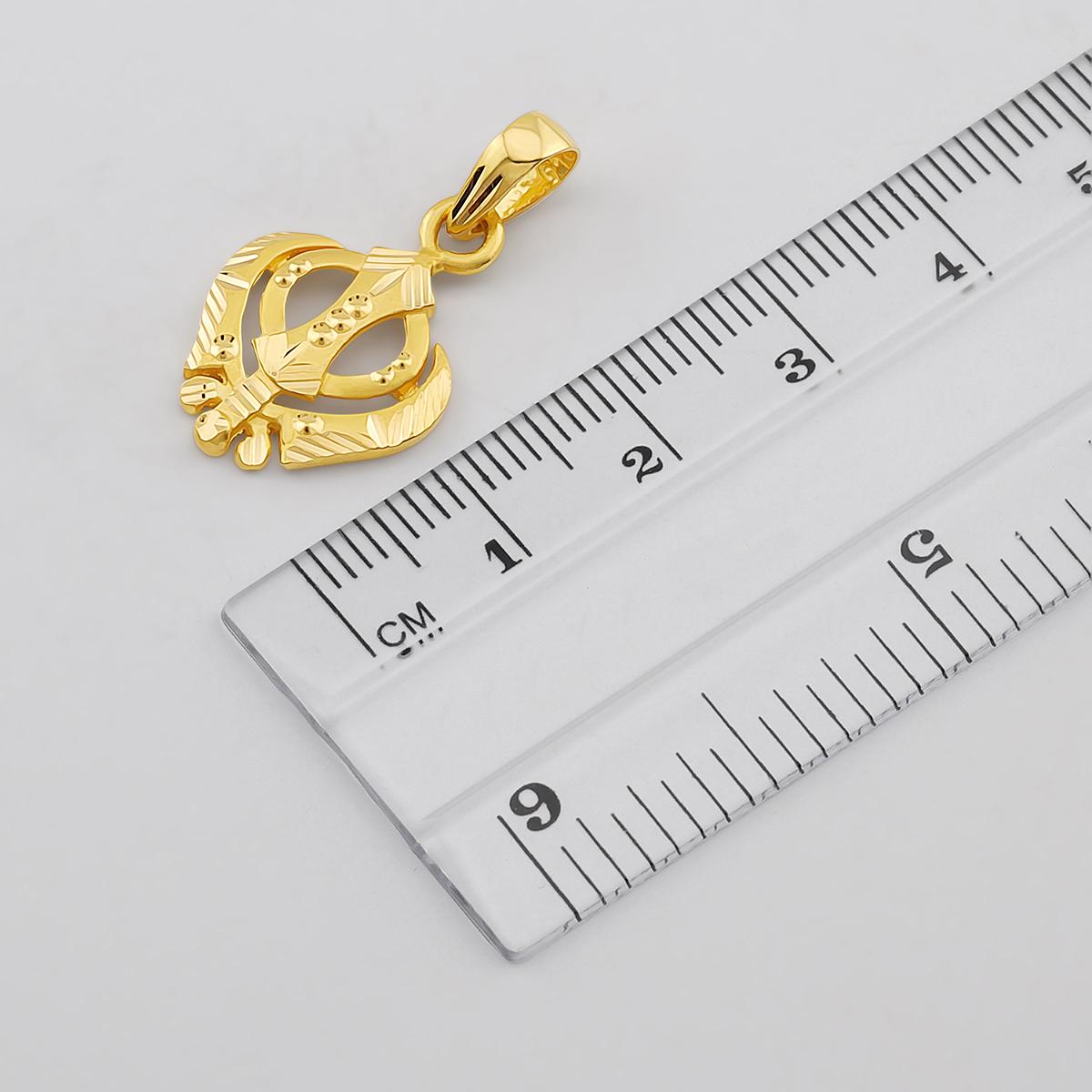 Diamond Cut Khanda Pendant