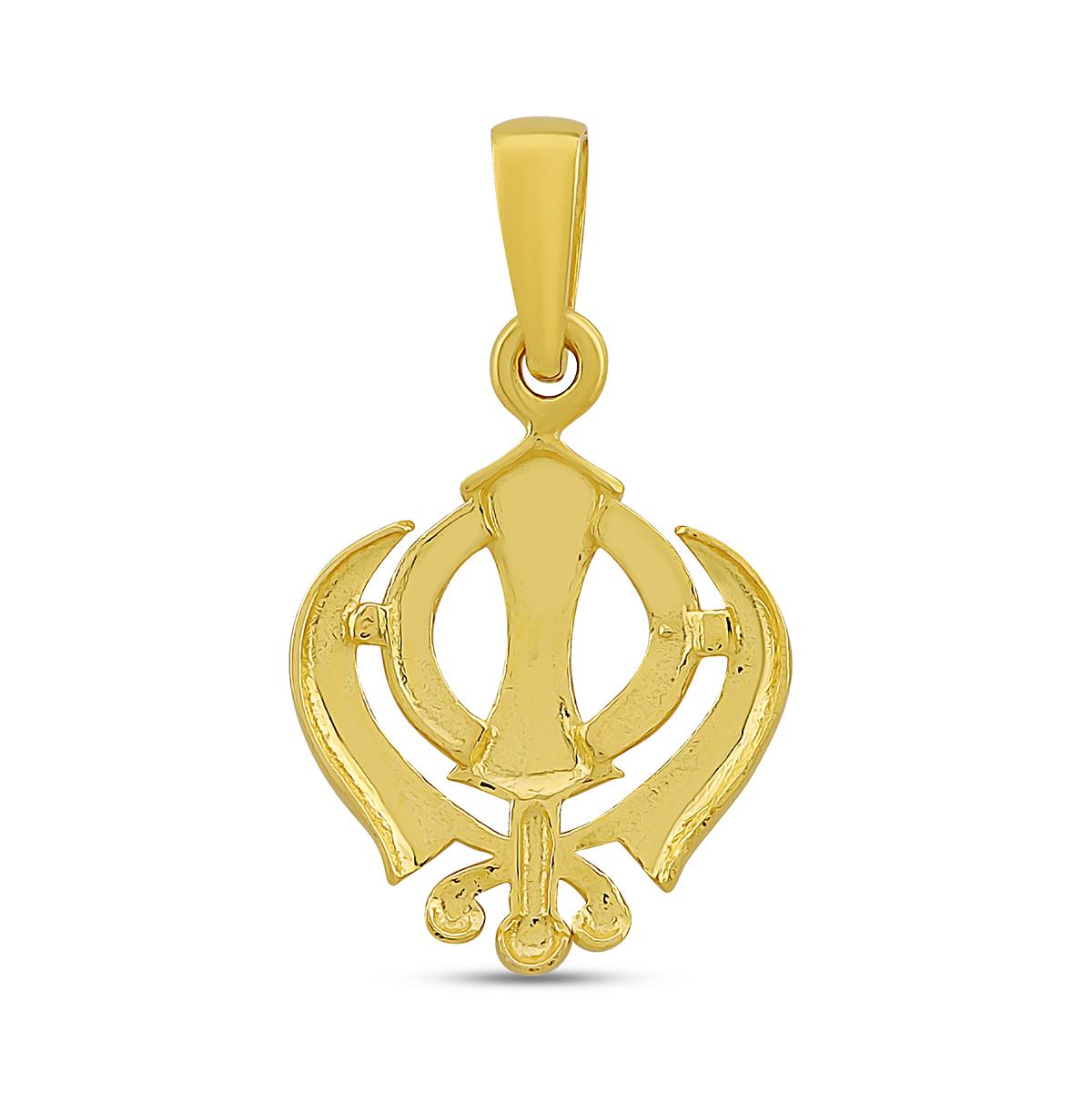 Diamond Cut Khanda Pendant