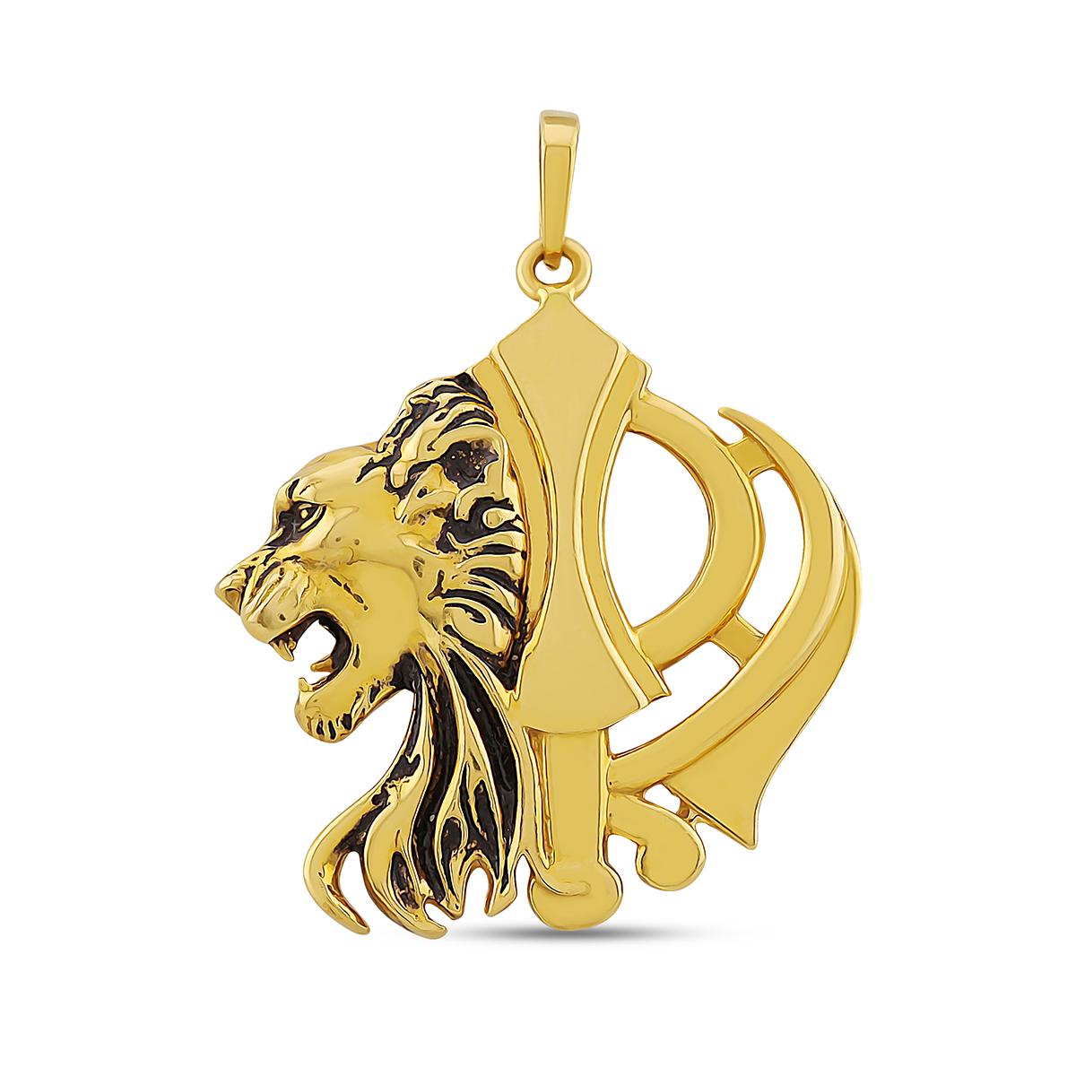 Half Khanda Half Lion Pendant Image