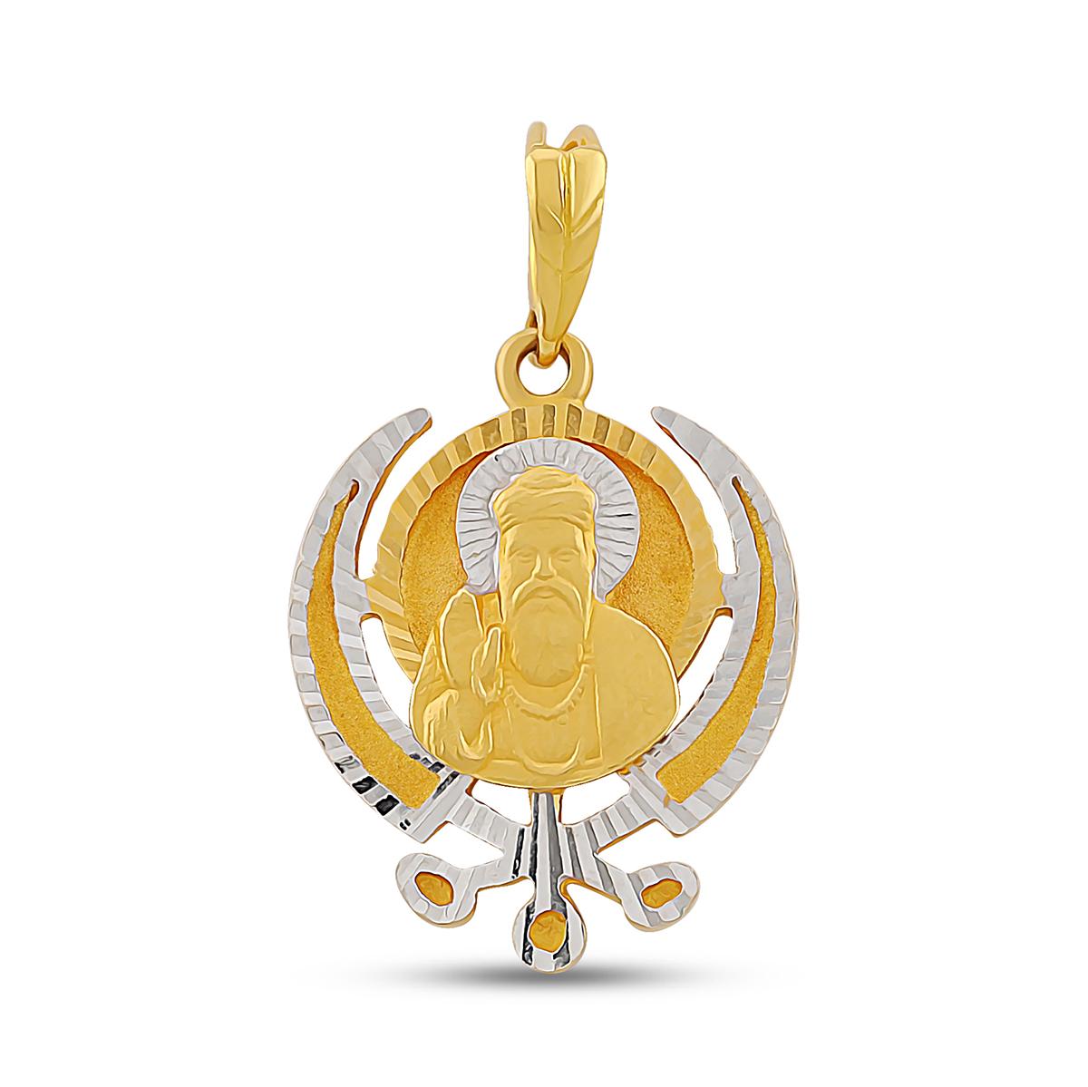 2 Tone Guru Nanak / Khanda Pendant Image