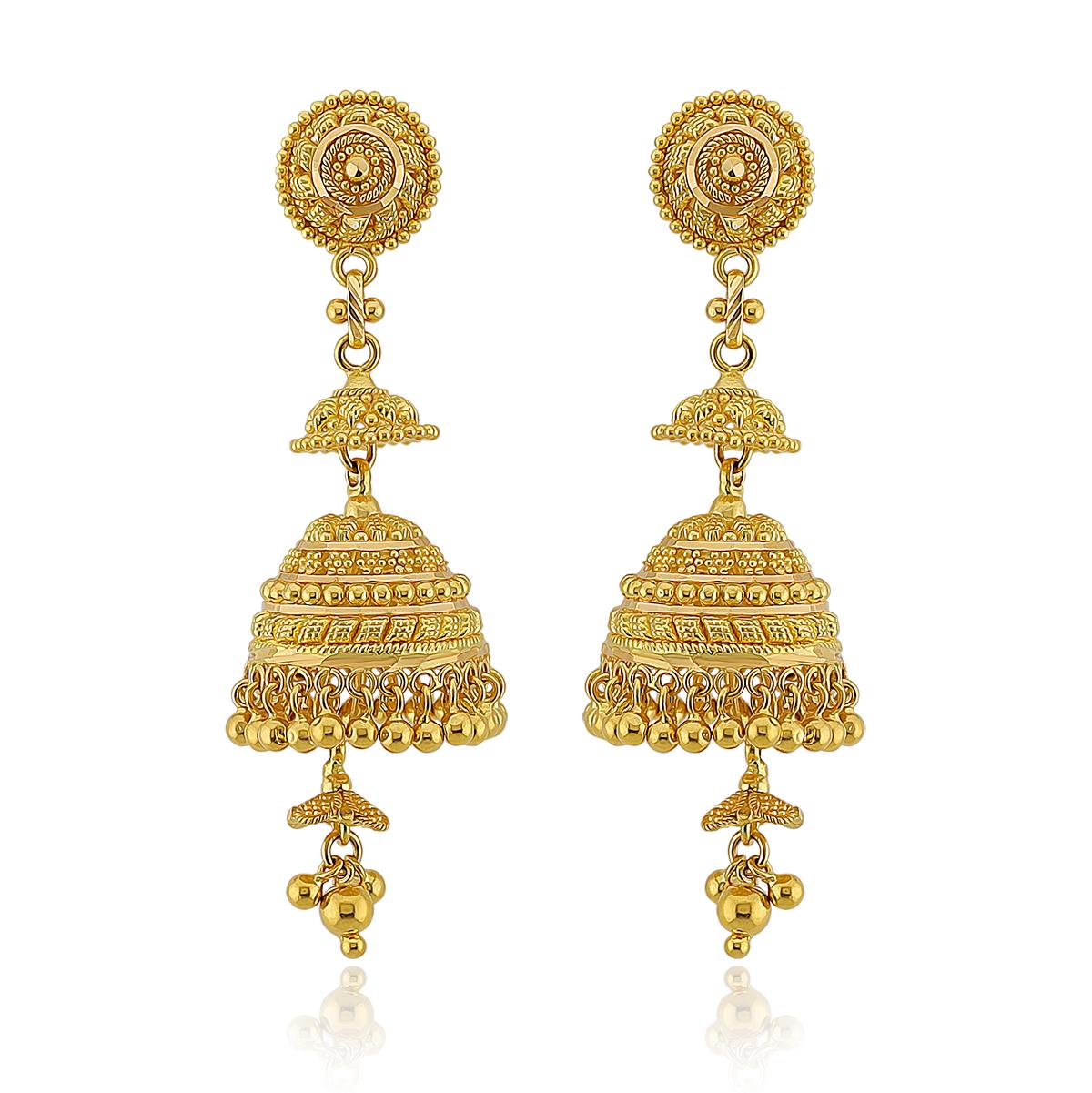 Traditional 22ct Gold Bridal Jhumkas Image