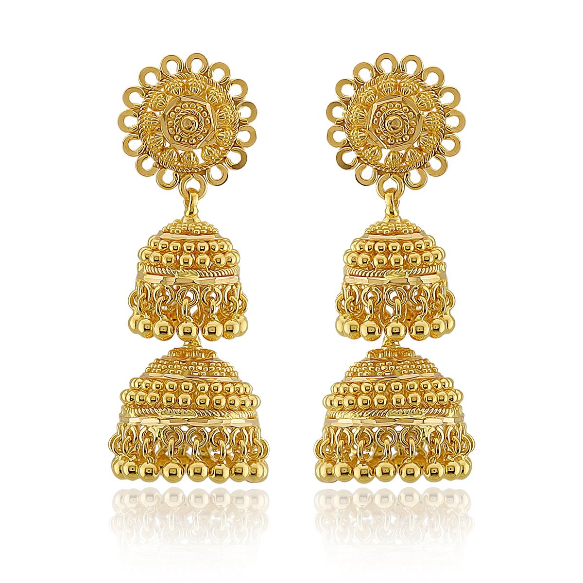 Heritage 22ct Gold Indian Jhumkas Image