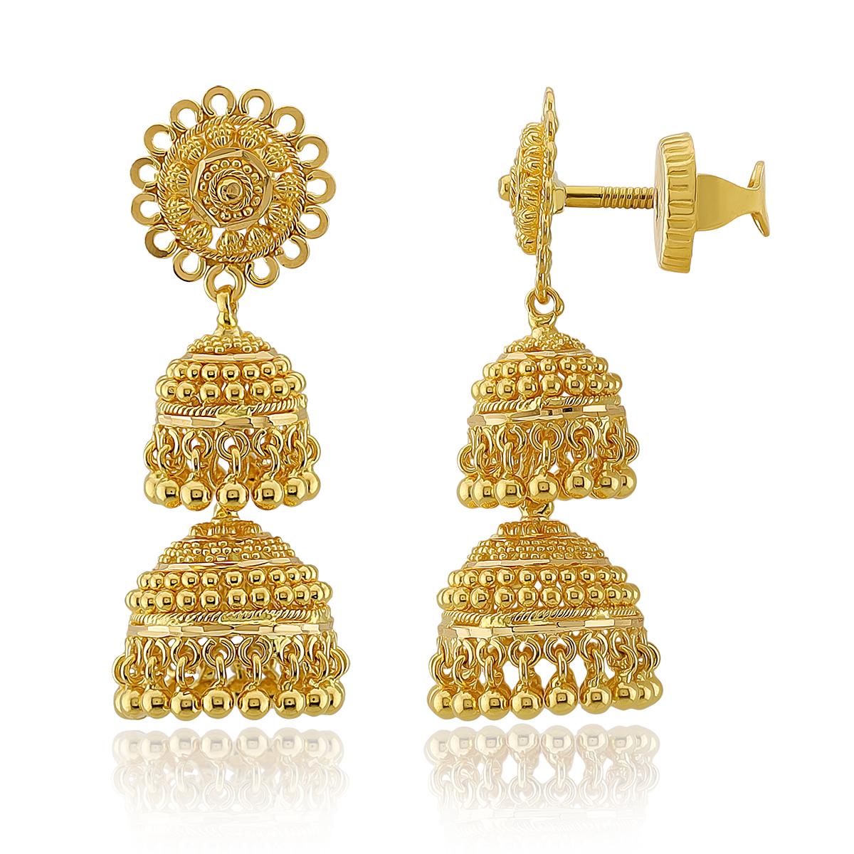 Heritage 22ct Gold Indian Jhumkas