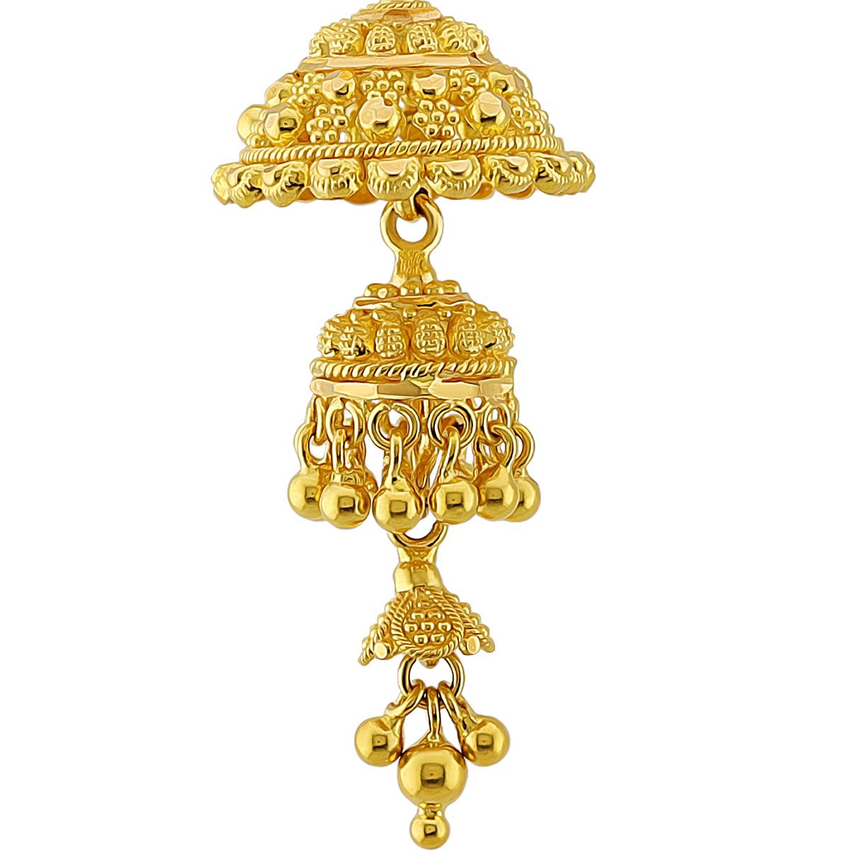 3 Layer Lightweight Jhumka Earrings
