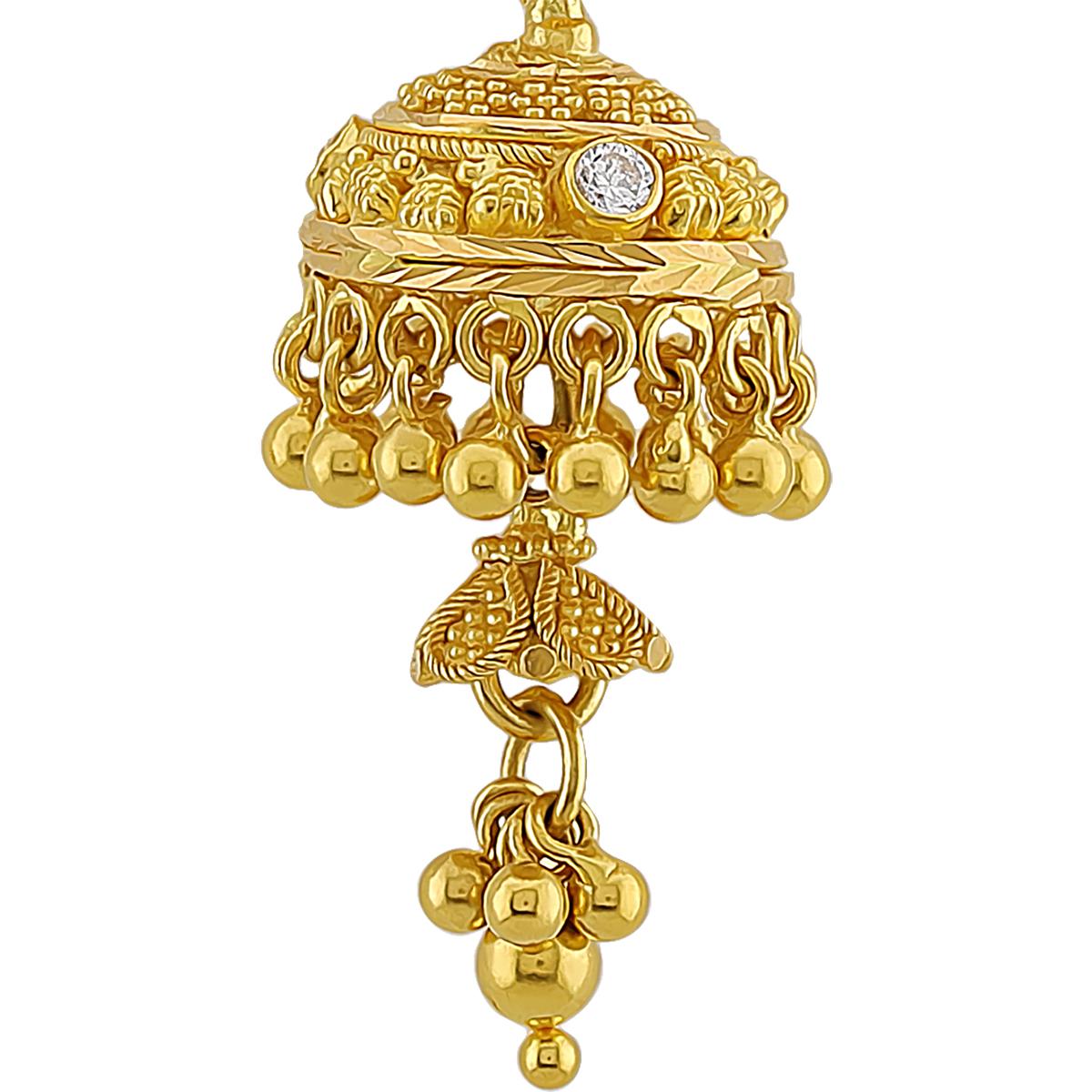 22ct Gold Traditional Jhumka Earrings